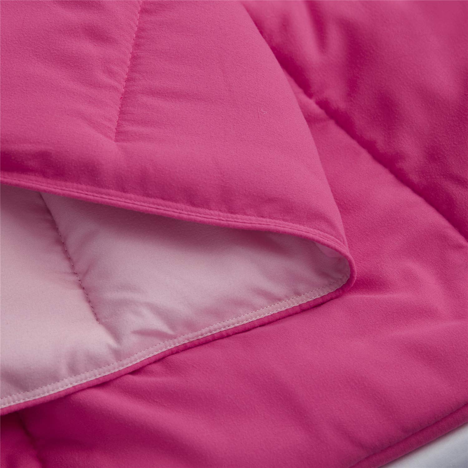 Premium 300 GSM Goose Down Comforter Set - Super Soft 100% Organic Cotton Lightweight Quilt for Twin XL Bed | All-Season Luxury Bedding for Cozy Sleep & Home Decor (Pink)