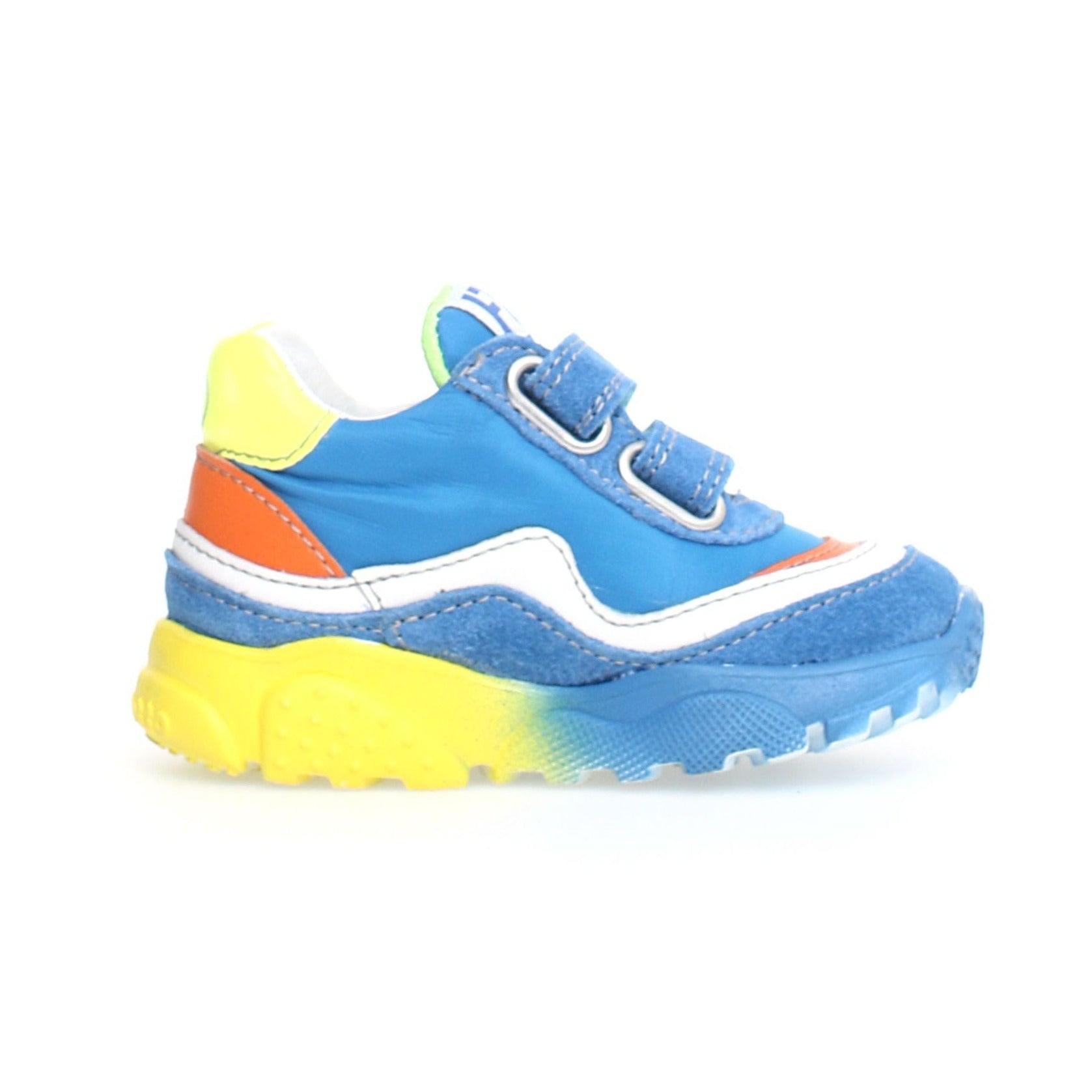 Falcotto Amantea VL Boys Sneakers - Comfortable Lightweight Breathable Kids Shoes in Oltremare/Yellow | Perfect for School, Play & Everyday Wear