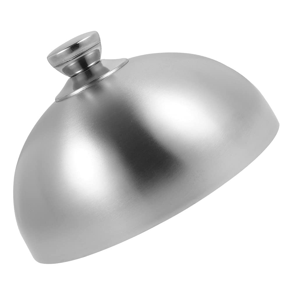 Angoily Stainless Steel Cheese Melting Dome & Food Cover - 28cm Round Plate Cover with Knob Handle for Restaurants, Flat Top Griddles, Indoor/Outdoor Cooking | Perfect for BBQ, Buffet Serving & Kitchen Food Presentation