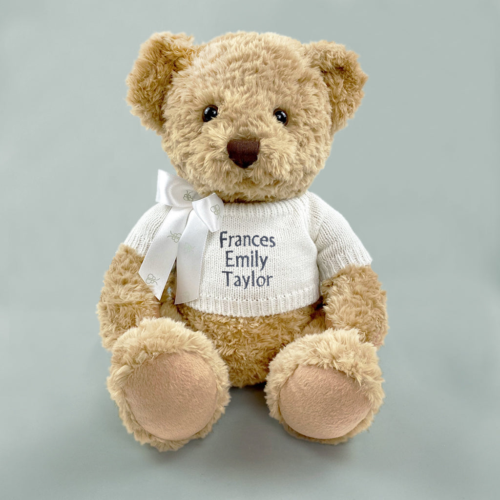 Personalized Christening Teddy Bear - Large Plush Gift for Baby Baptism, Christening, and Newborn Celebrations - Perfect Keepsake for Godparents and Family