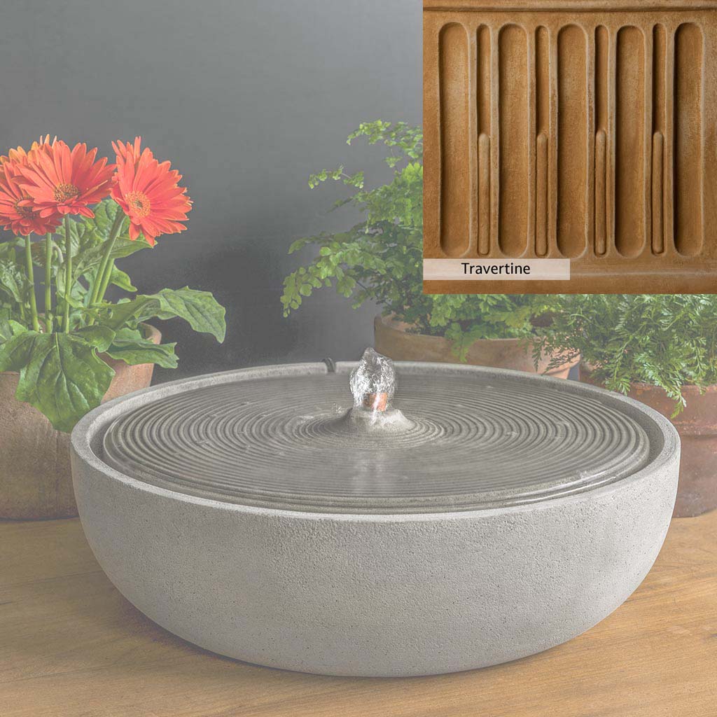 Campania International Ripple Large Outdoor Water Fountain - Classic Garden Decor for Patio, Yard, and Landscape Design | Perfect for Backyard, Poolside, and Outdoor Living Spaces
