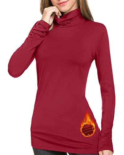 Turtleneck - Fleece - Dark Red