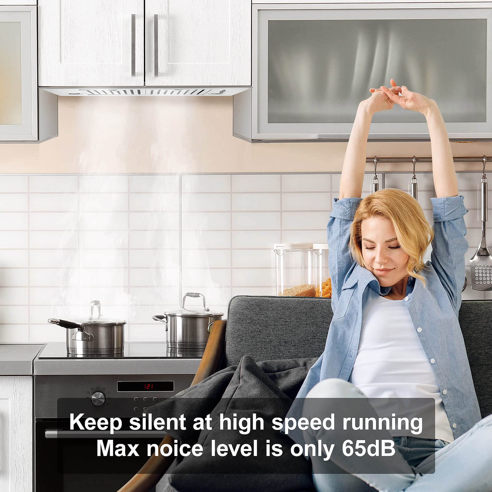 30 Inch 600CFM Stainless Steel Range Hood Insert - Ultra Slim Built-in Vent Hood with Ducted/Ductless Convertible Design | Dual LED Lights & Permanent Grease Baffle Filters | Perfect for Modern Kitchen, Restaurant & Commercial Use