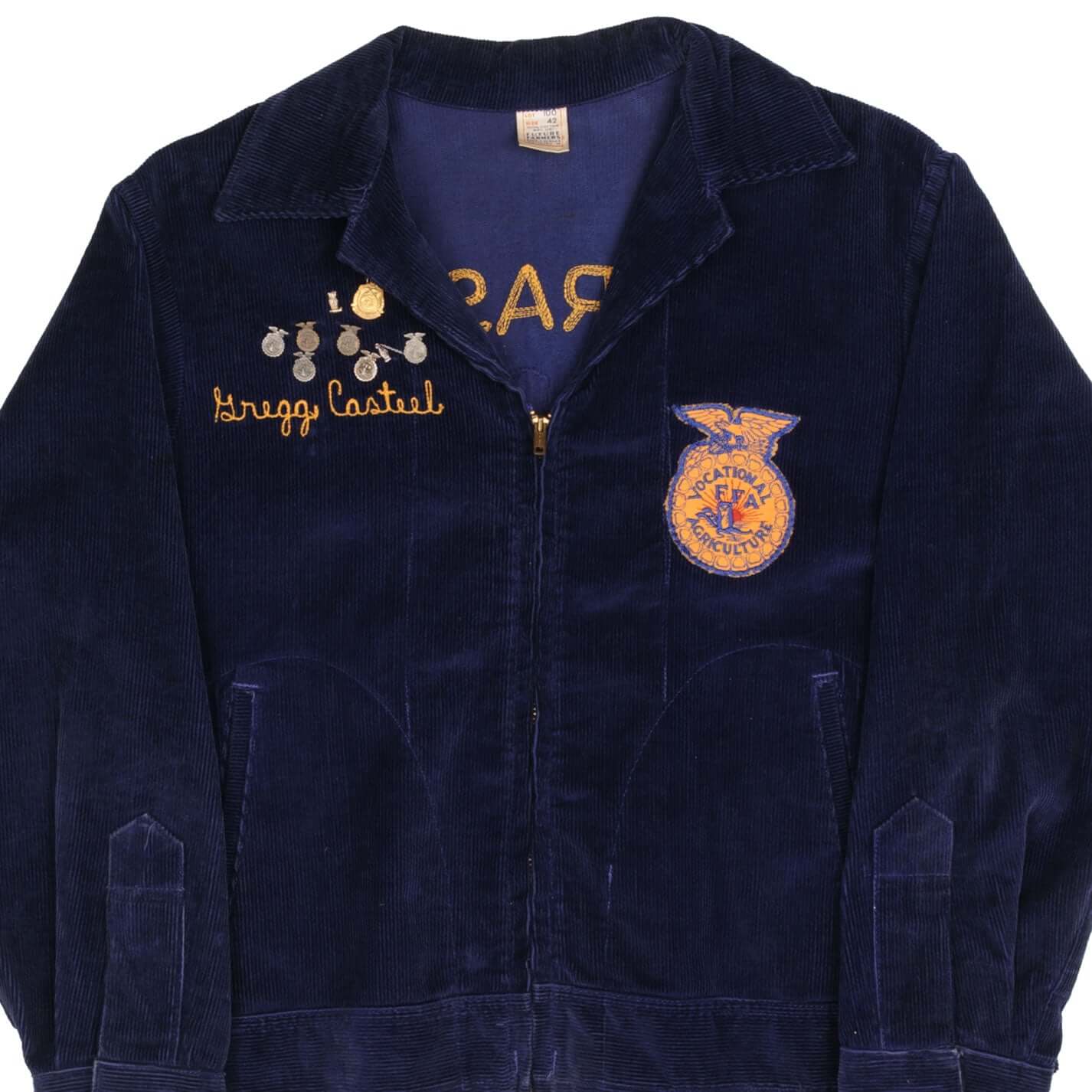 Vintage 1960s FFA Nebraska Burwel Agricultural Corduroy Jacket - Size 42, Made in USA - Perfect for Farm Work, Country Style & Vintage Fashion Collectors