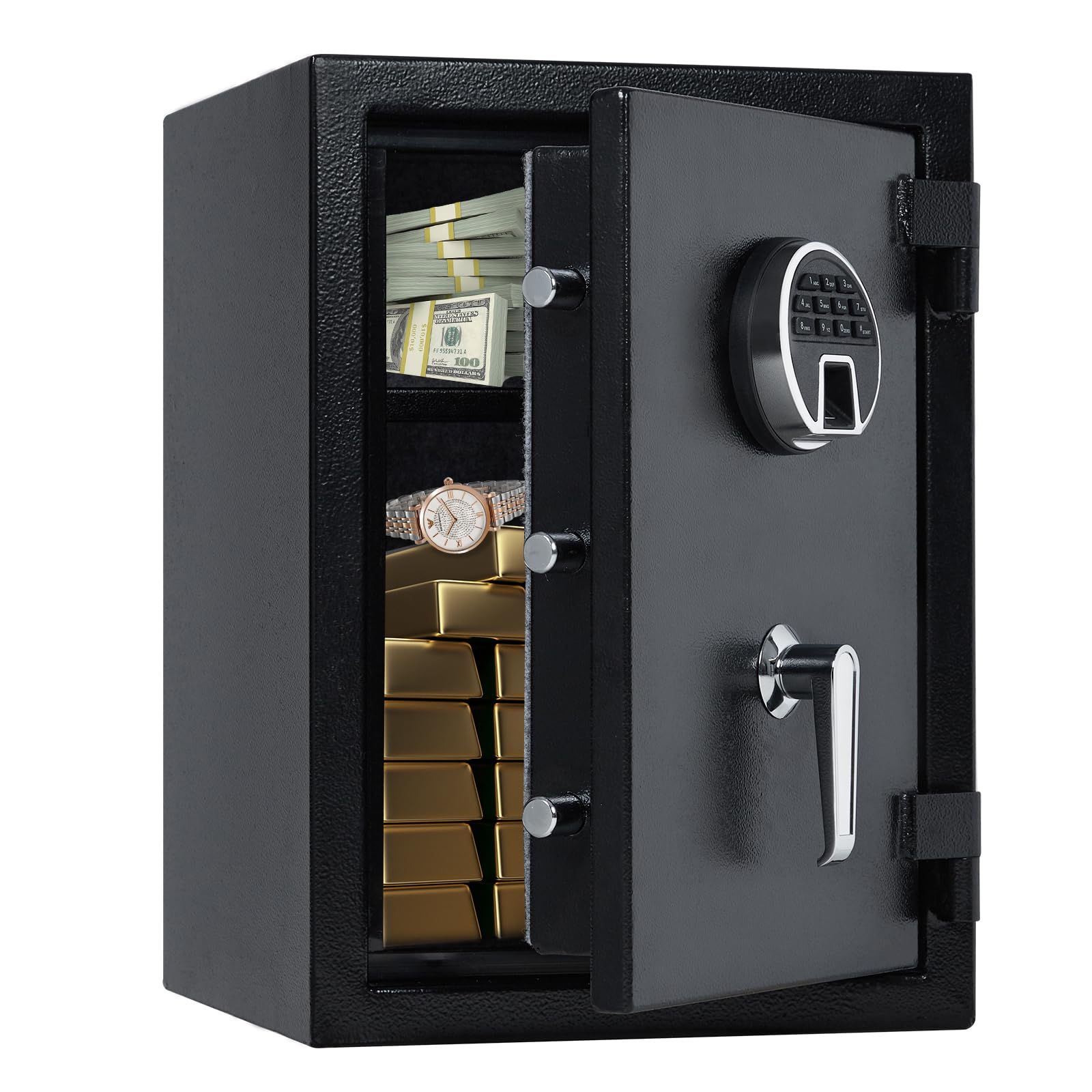 GARVEE 2 Cubic Feet Steel Digital Safe with Electronic Keypad - Secure Cash, Jewelry & Valuables for Home, Office & Business Use