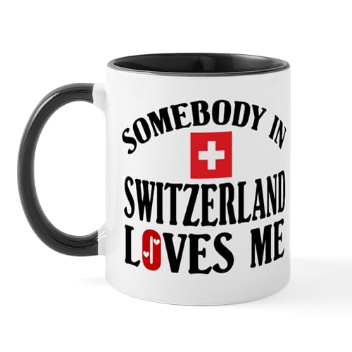 White/Black Inside - Somebody In Switzerland Mug