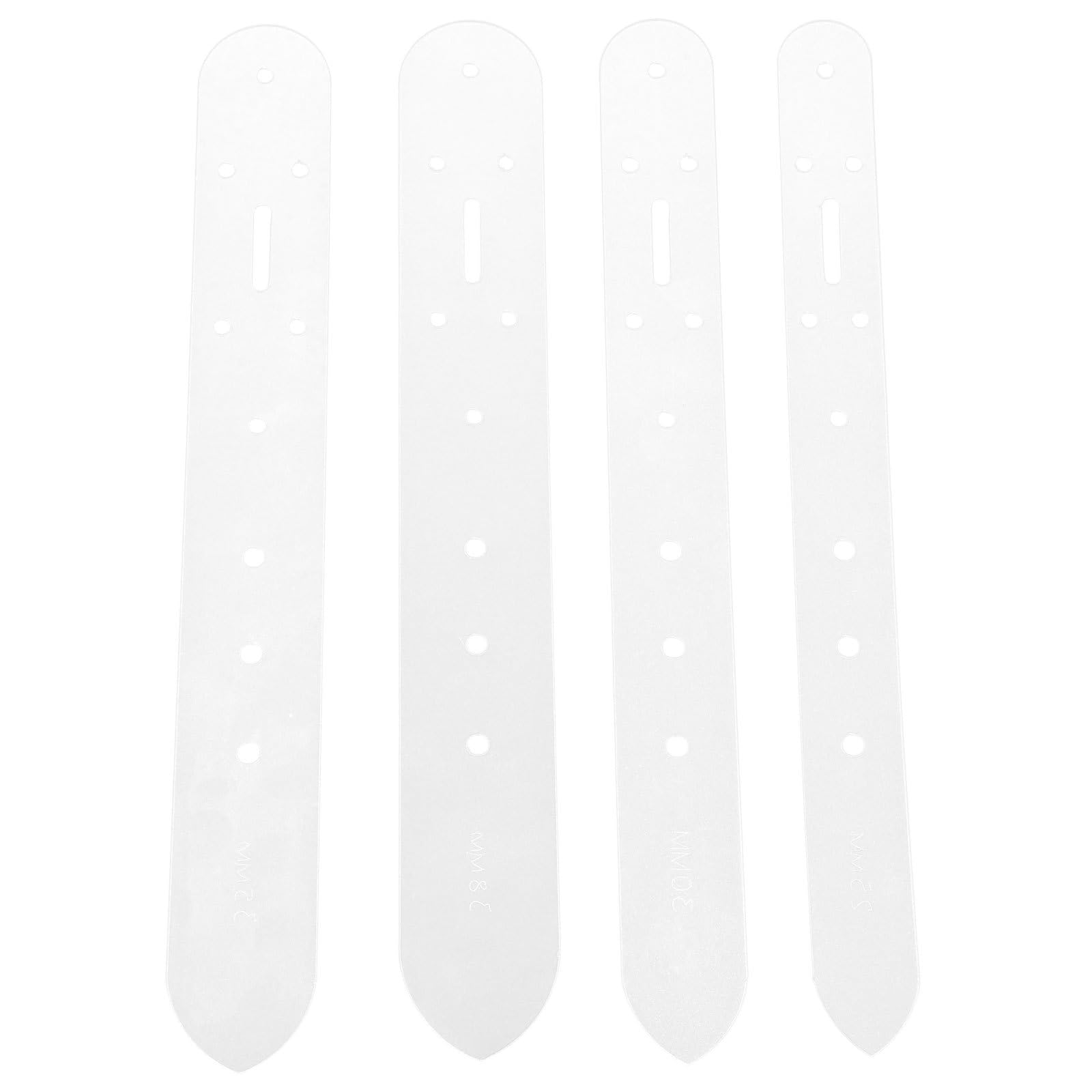 LALAFINA 4-Piece Belt Hole Punch Template Set - 25mm/30mm/35mm/38mm Leather Craft Tools for DIY Belts, Watch Bands & Accessories (Translucent) - Perfect for Leatherworking, Watch Repair & Craft Projects