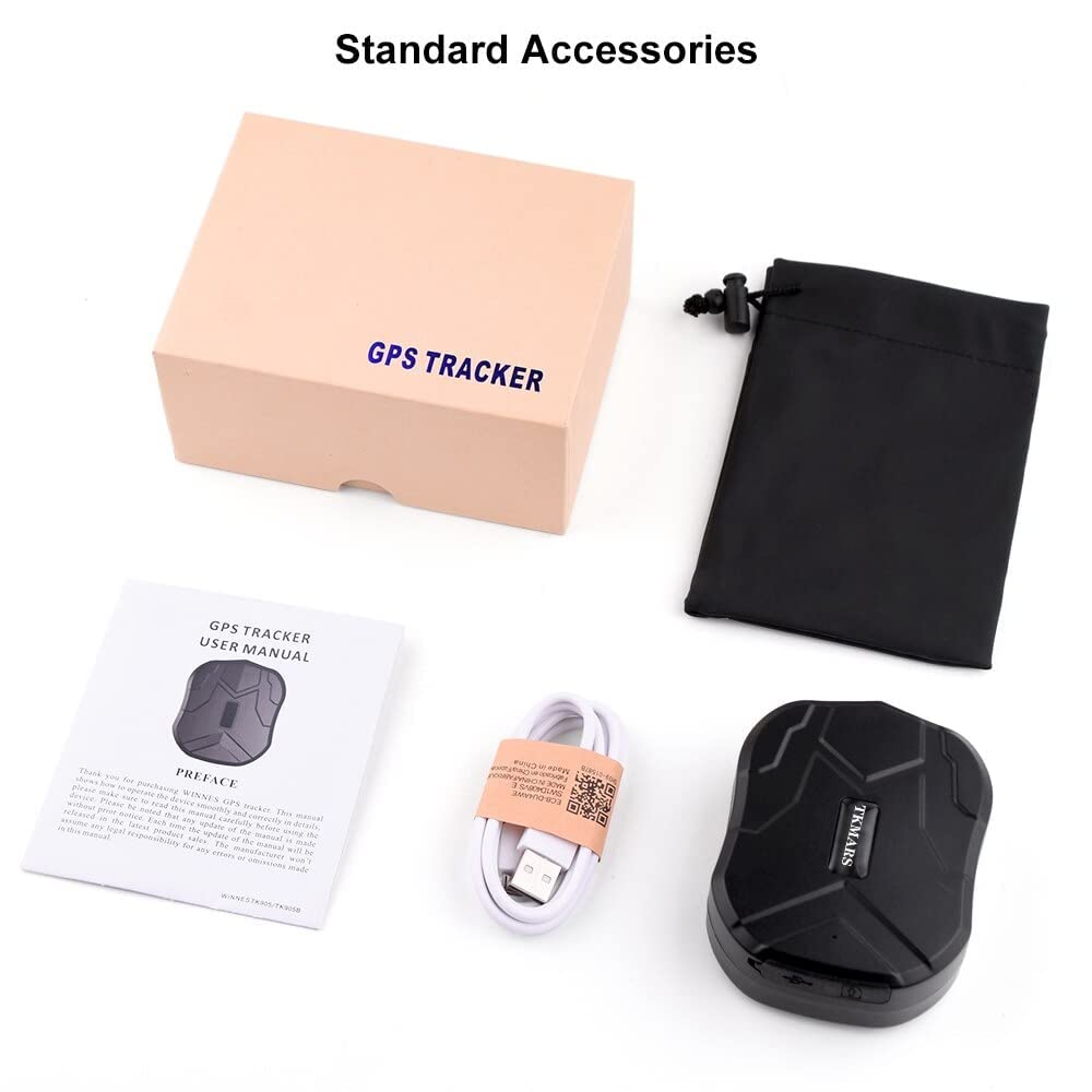 4G GPS Tracker for Cars & Motorcycles - Waterproof, Anti-Theft, 10000mAh Long Battery Life, Real-Time Tracking with Strong Magnet - Perfect for Camping, Fleet Management & Vehicle Security (Model TK905B)