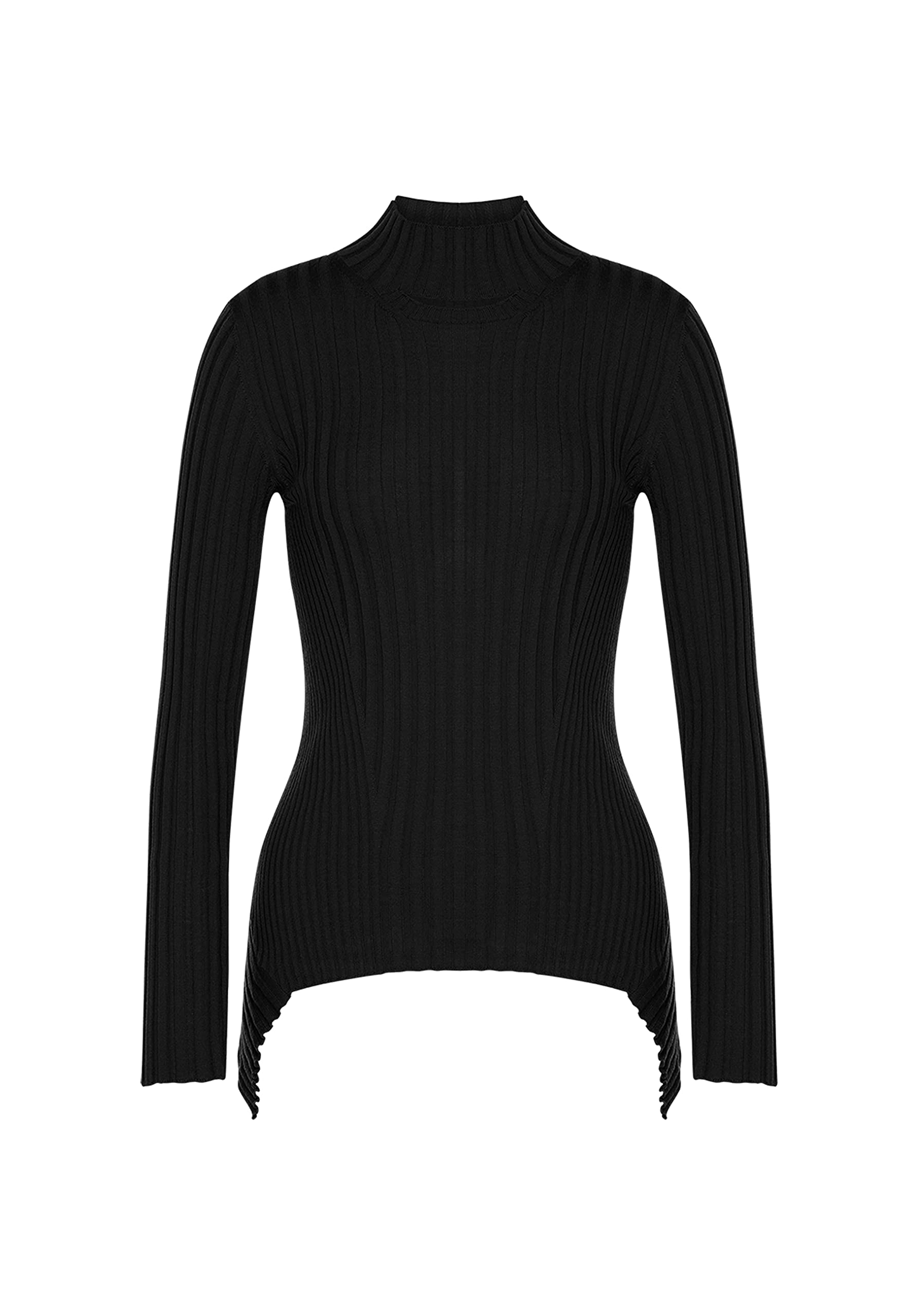 Wolford Women's Cashmere Long Sleeve Top - Soft & Warm Winter Sweater for Office, Travel & Casual Wear