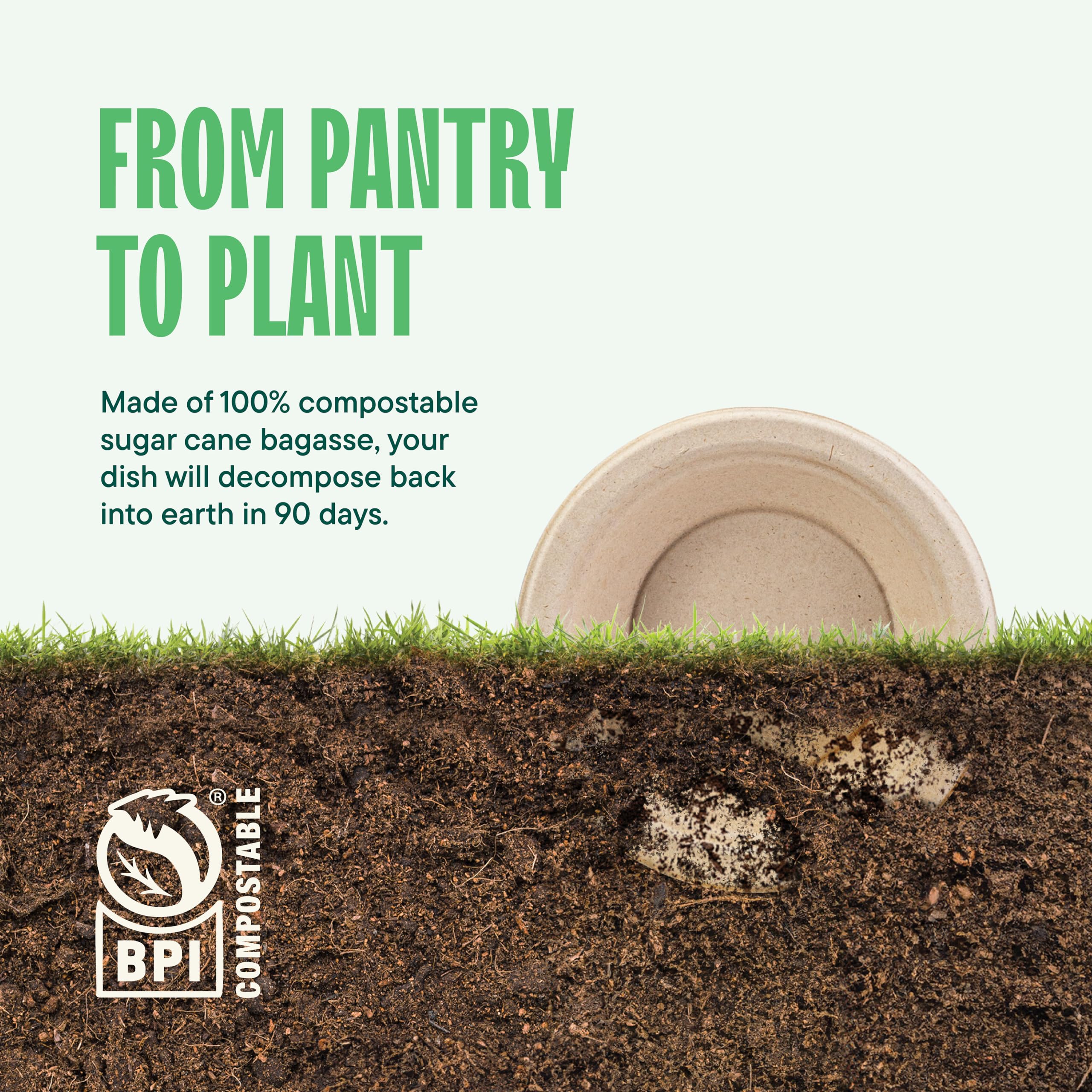 100% Compostable Disposable Paper Bowls [125-Pack] 16oz - PFAS-Free & BPI Certified Eco-Friendly Soup Bowls for Hot Food | Heavy Duty Biodegradable Bagasse Bowls | Perfect for Parties, Picnics, Takeout & Restaurants | Natural Brown