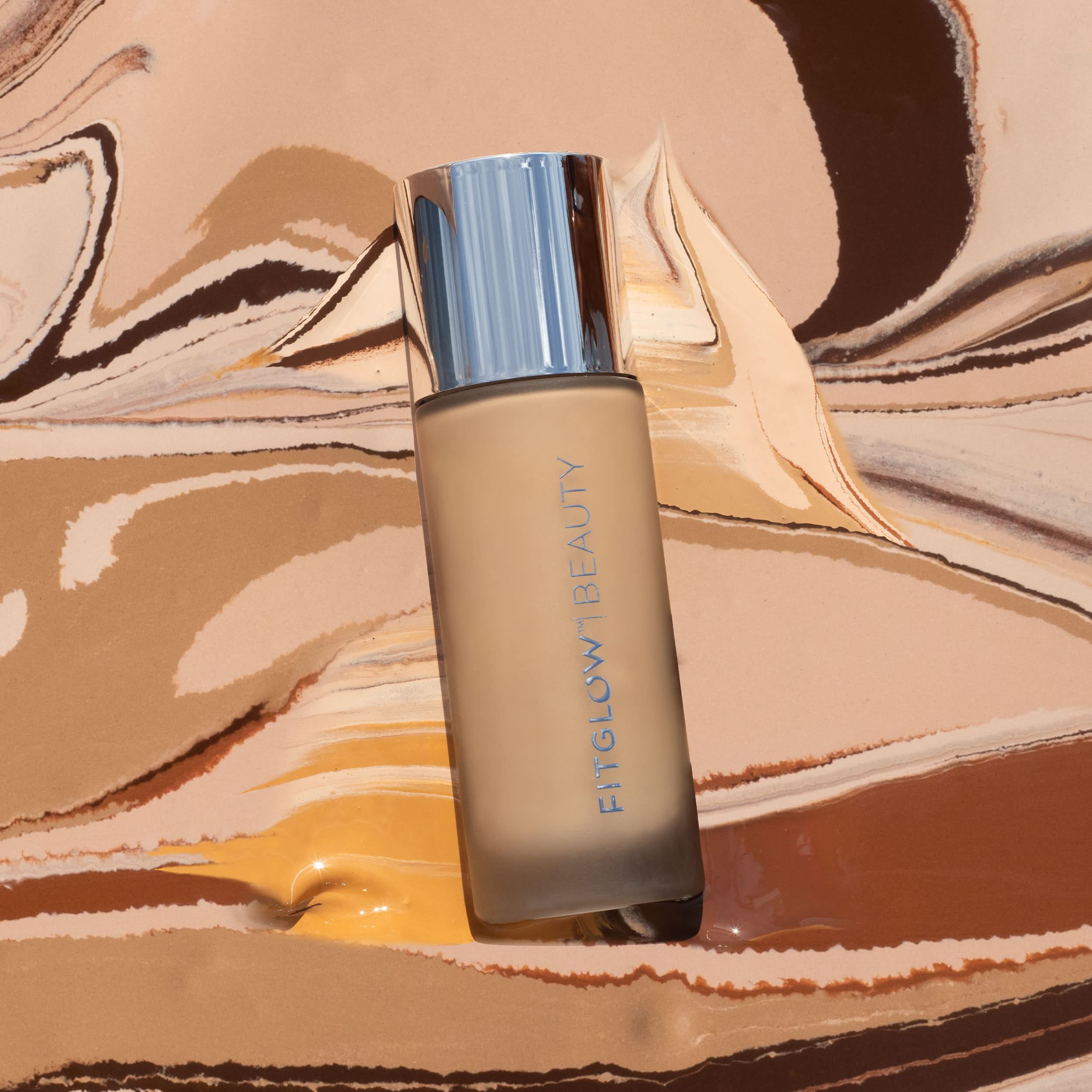 Fitglow Beauty Vegan Natural Foundation with Photo-Filtering Effect | Clean Cruelty-Free Makeup for Women (Shade F7 - Rich Neutral, Soft Olive Undertones) | Perfect for Daily Wear & Flawless Photo Finish