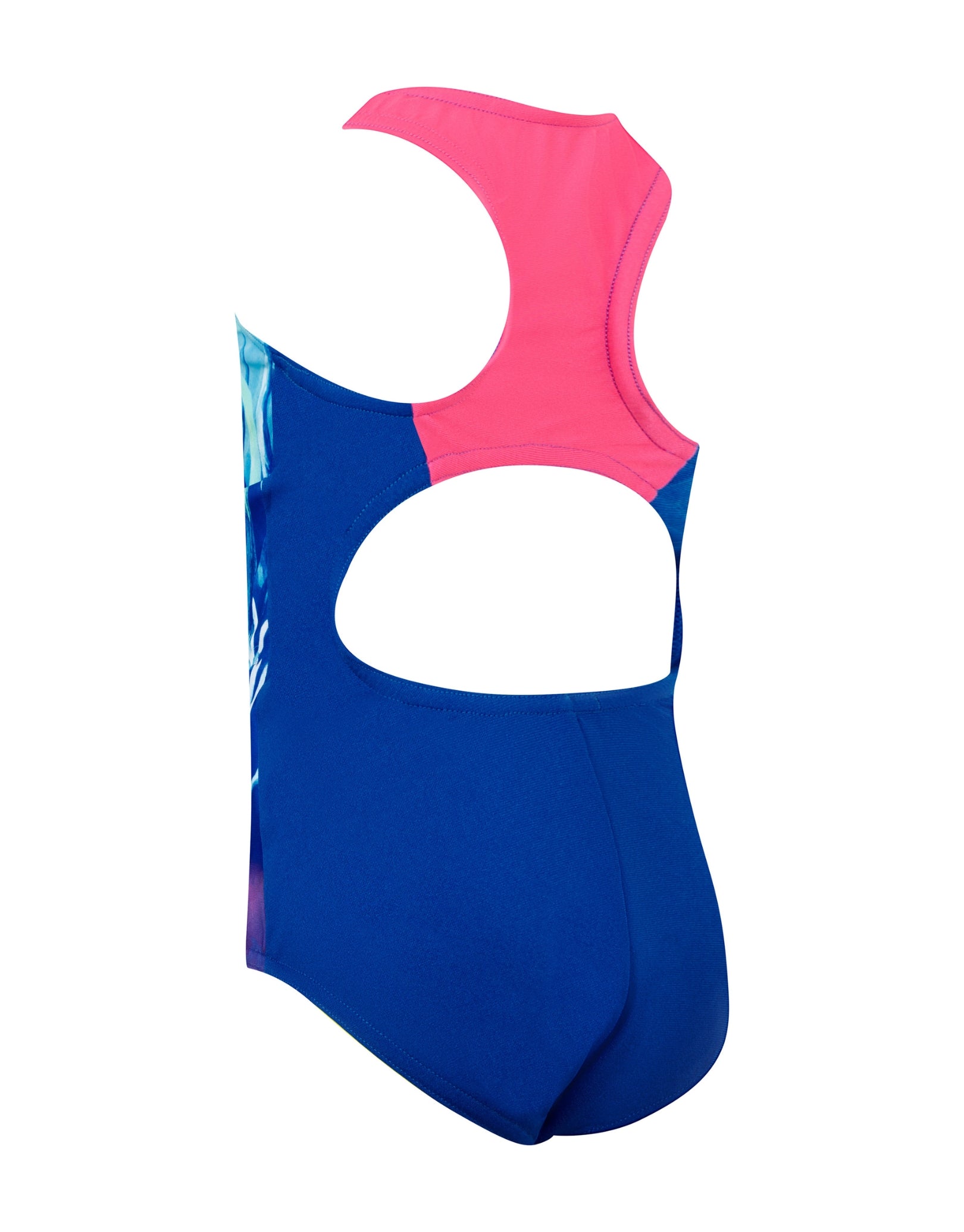 Girls' Sea Horse Actionback Swimsuit - Blue & Pink Two-Tone Swimwear for Toddlers | Perfect for Beach, Pool & Summer Water Activities