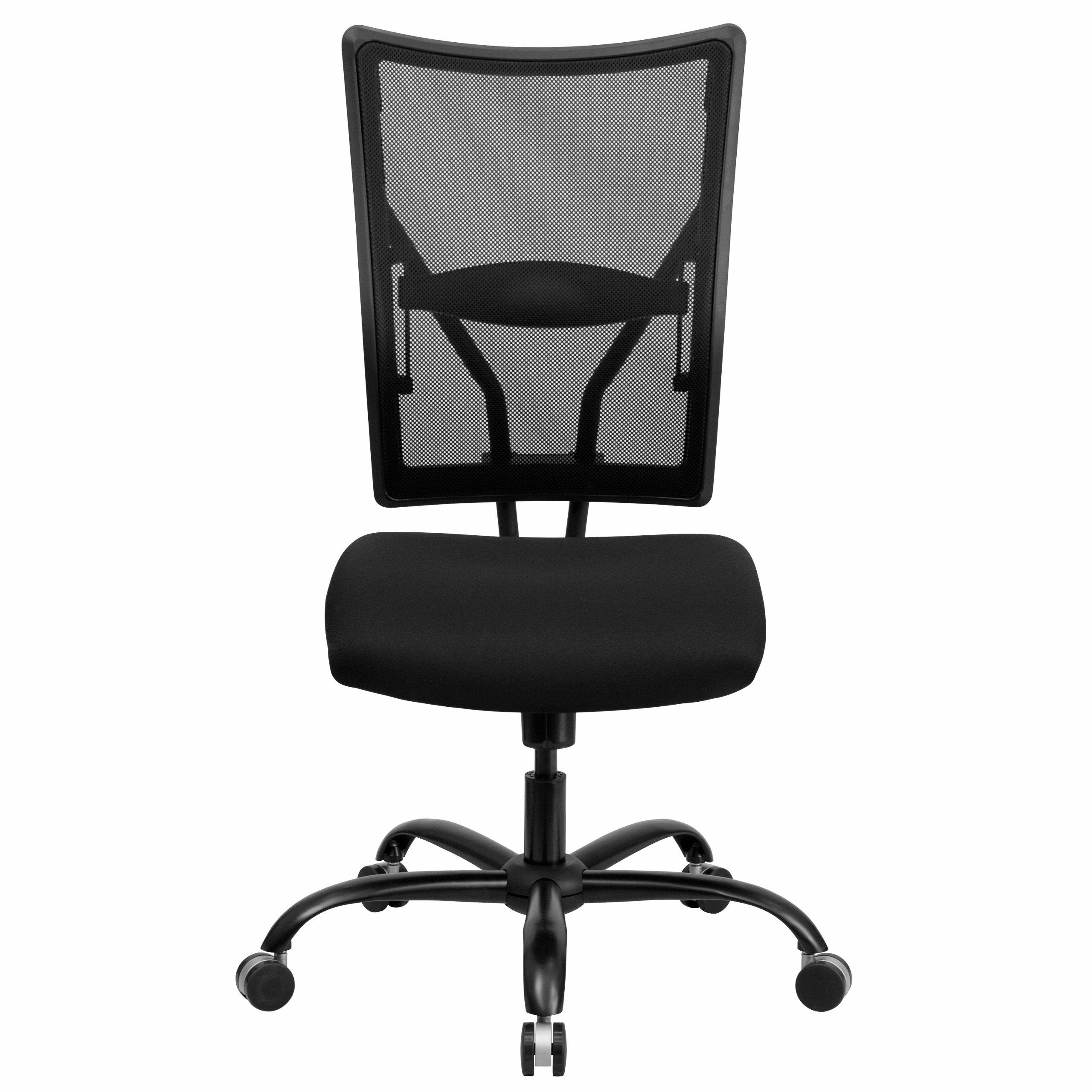 400 lb. Heavy Duty Big & Tall Black Mesh Executive Swivel Ergonomic Office Chair with Lumbar Support - Perfect for Home Office, Conference Rooms & Long Work Sessions