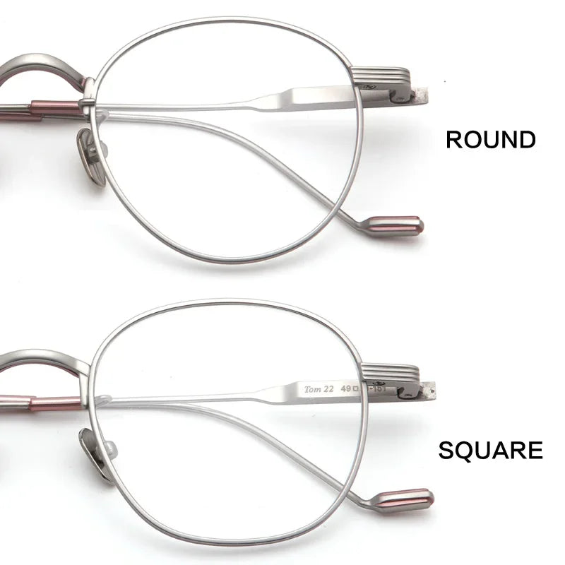 Aror Unisex Full Rim Round & Square Titanium Eyeglasses Frame 492122 - Lightweight Durable Glasses for Work, Reading & Fashion