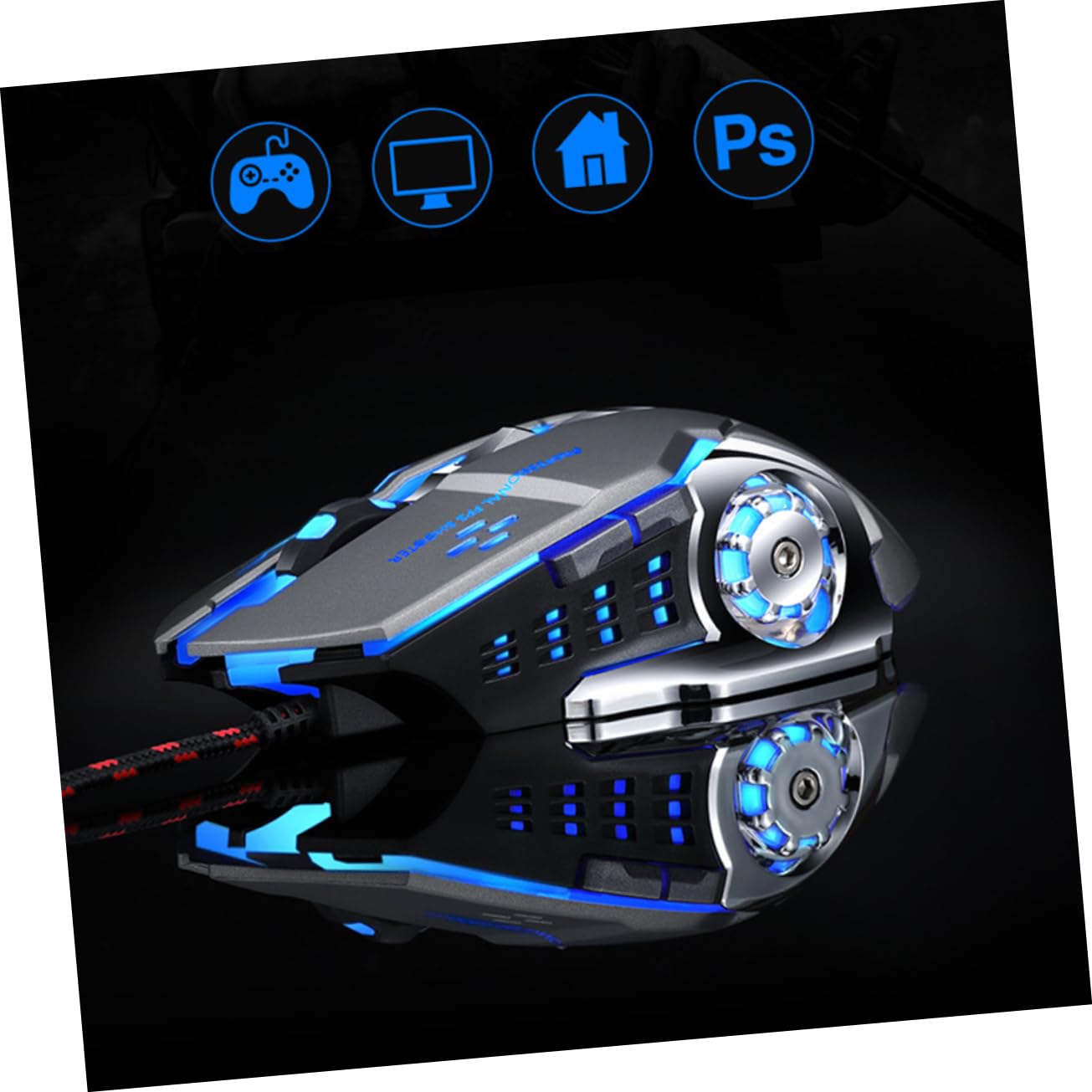 Gadpiparty 3-Pack Wired Gaming Mouse USB Optical Computer Mouse for PC, Laptop, Desktop - Ergonomic Design for Gaming, Office Work & Home Use