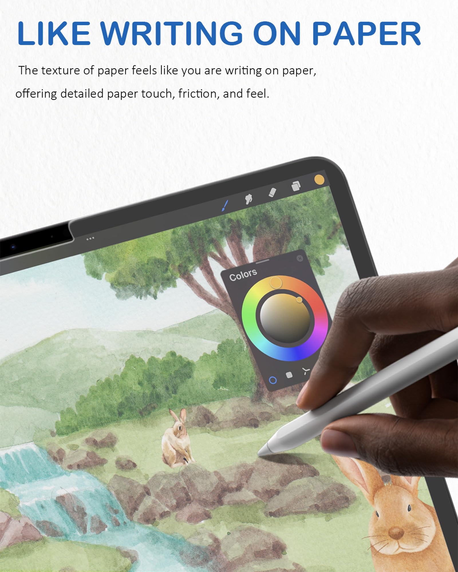 XIRON 2-Pack Matte PET Paper Screen Protector for iPad Air 11-inch (M3 2025/M2 2024) - Anti-Glare Film with Paper-Like Writing & Drawing Feel - Perfect for Artists, Students & Office Work