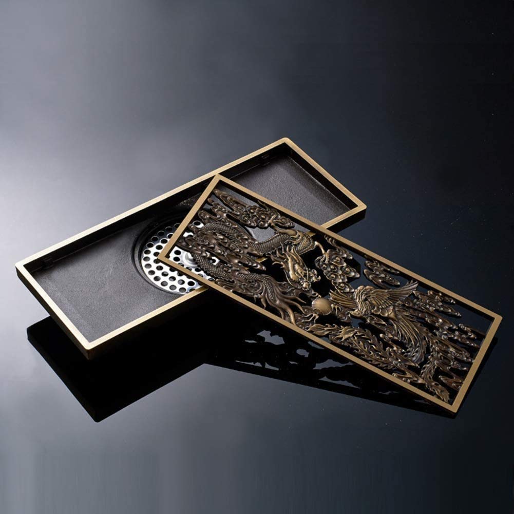 Premium Linear Shower Drain Cover with Removable Anti-Odor Grate - Large Flow Anti-Clog Design for Bathroom & Wet Room (Color: Black) - Perfect for Modern Tile Showers and Spa-Like Bathrooms