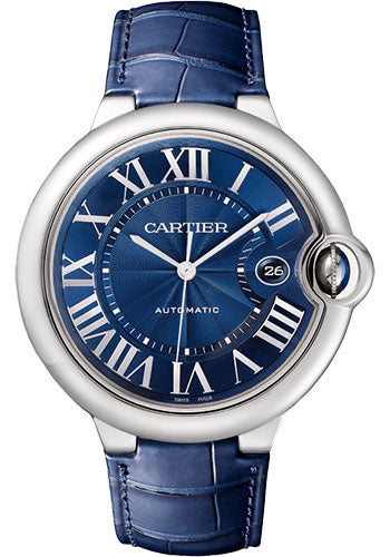 Cartier Ballon Bleu 42mm Stainless Steel Men's Luxury Watch - Perfect for Business, Formal Events & Gifts