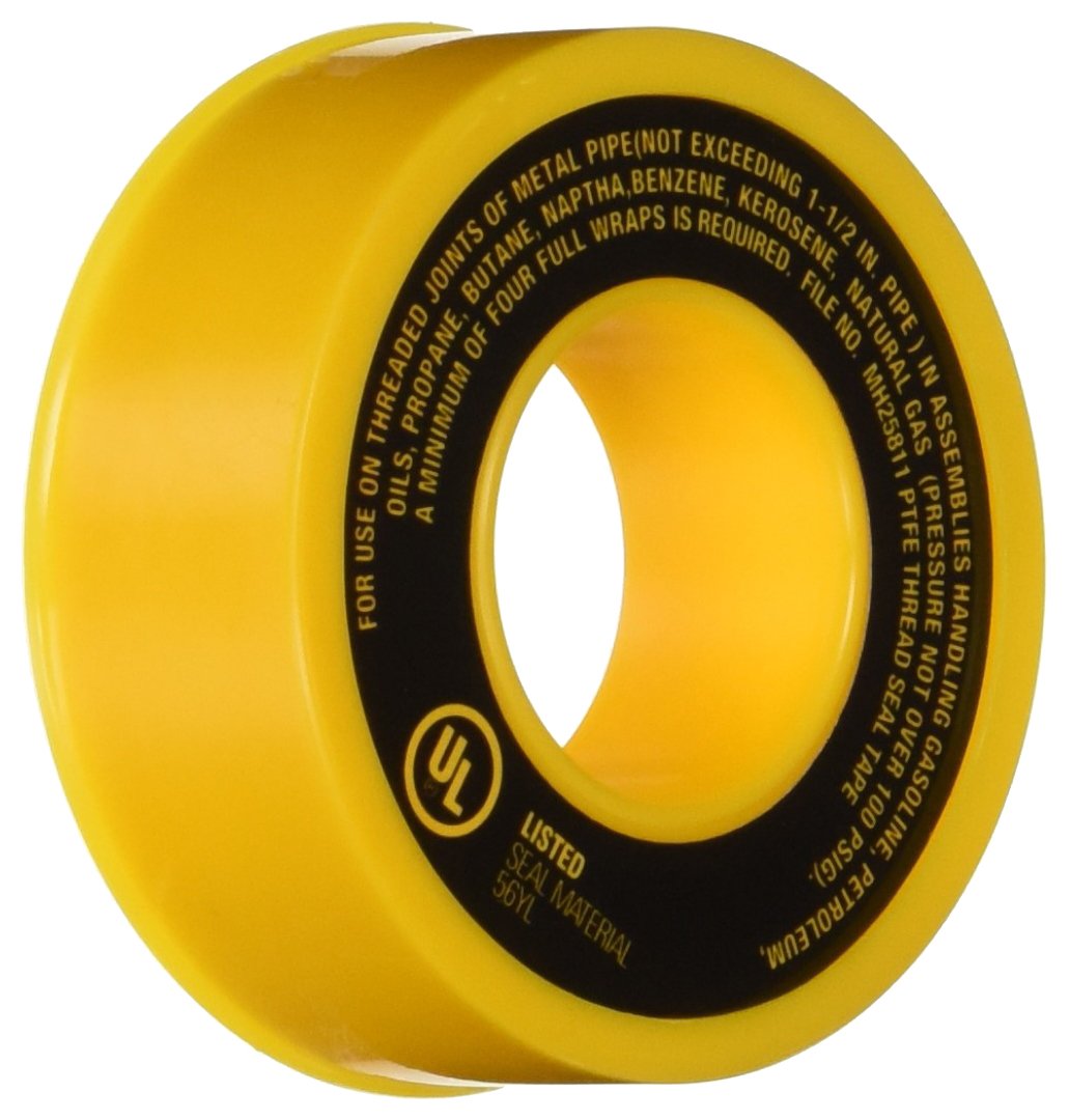 PTFE Thread Seal Tape for Gas Lines - High Temperature Resistant, Leak Proof Plumbing Tape for Pipe Fittings - Perfect for Gas Appliances, Water Heaters & HVAC Systems