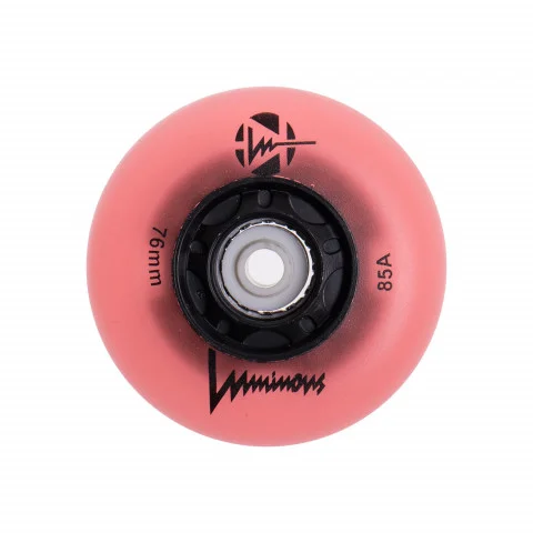 Luminous LED Inline Wheels 76mm 85a - 4 Pack Glowing Skate Wheels for Night Skating, Roller Derby & Outdoor Activities