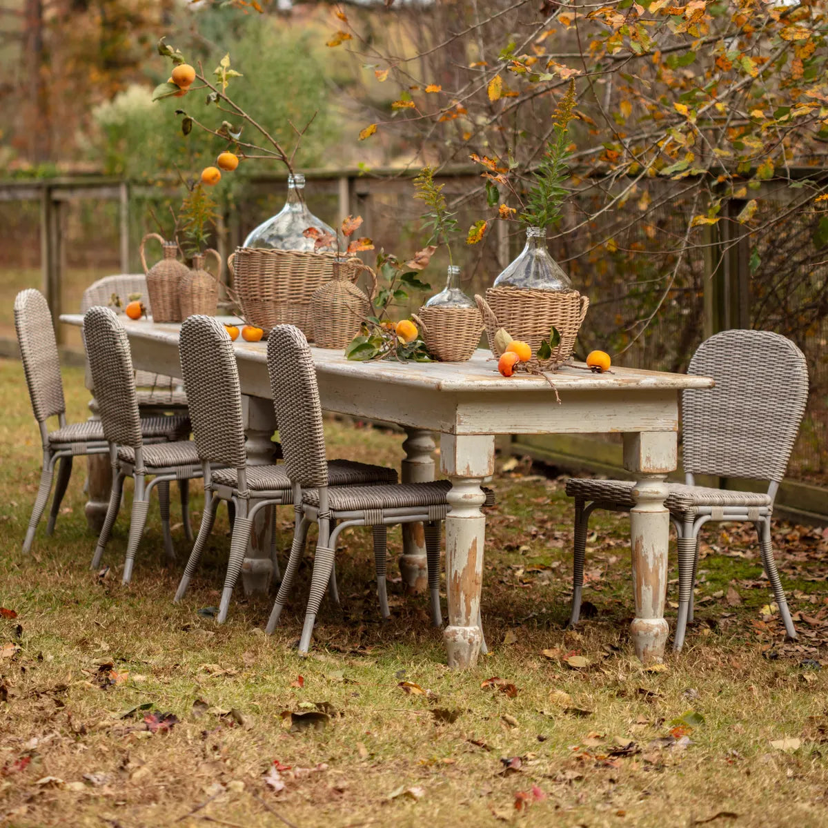 La Grange Gathering Table - Solid Wood Dining Table for 8, Farmhouse Style Kitchen Table, Perfect for Family Dinners & Entertaining Guests