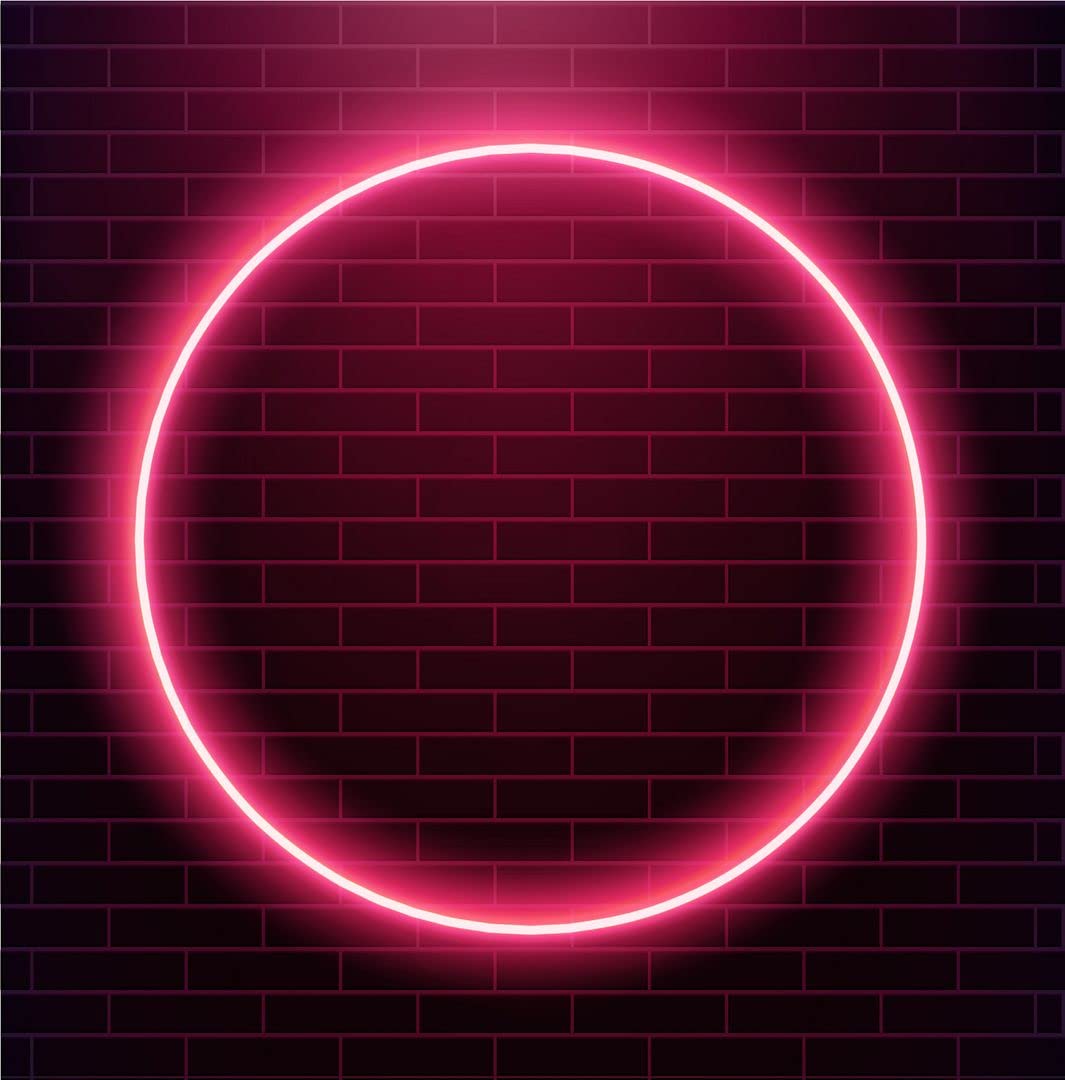 Vibrant Single Color Round Neon Sign - Wall Decor for Bedroom, Home, Wedding & Party | Aesthetic Neon Lights for Bathroom, Kitchen & Room Decor | Perfect for Ambient Lighting & Stylish Spaces
