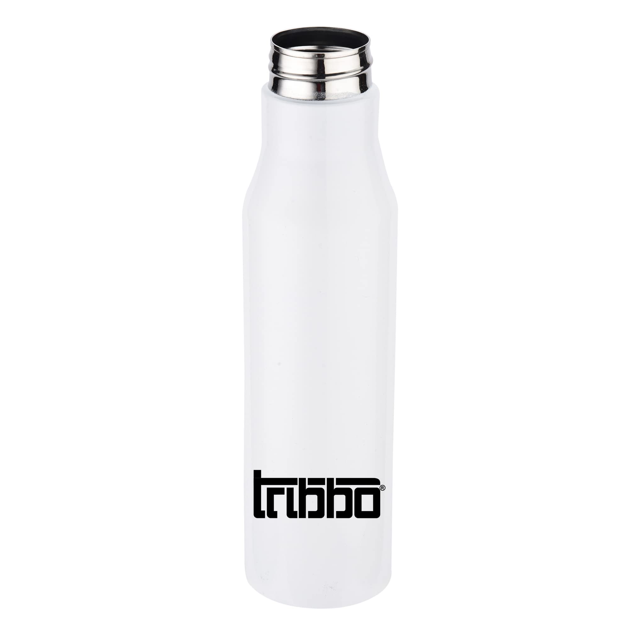 TRIBBO 1L Stainless Steel Water Bottle - Leak Proof, BPA Free, Insulated Thermos for Kids, Adults - Perfect for School, Gym, Office & Outdoor Activities (1000ml, White, Sipper Cap)