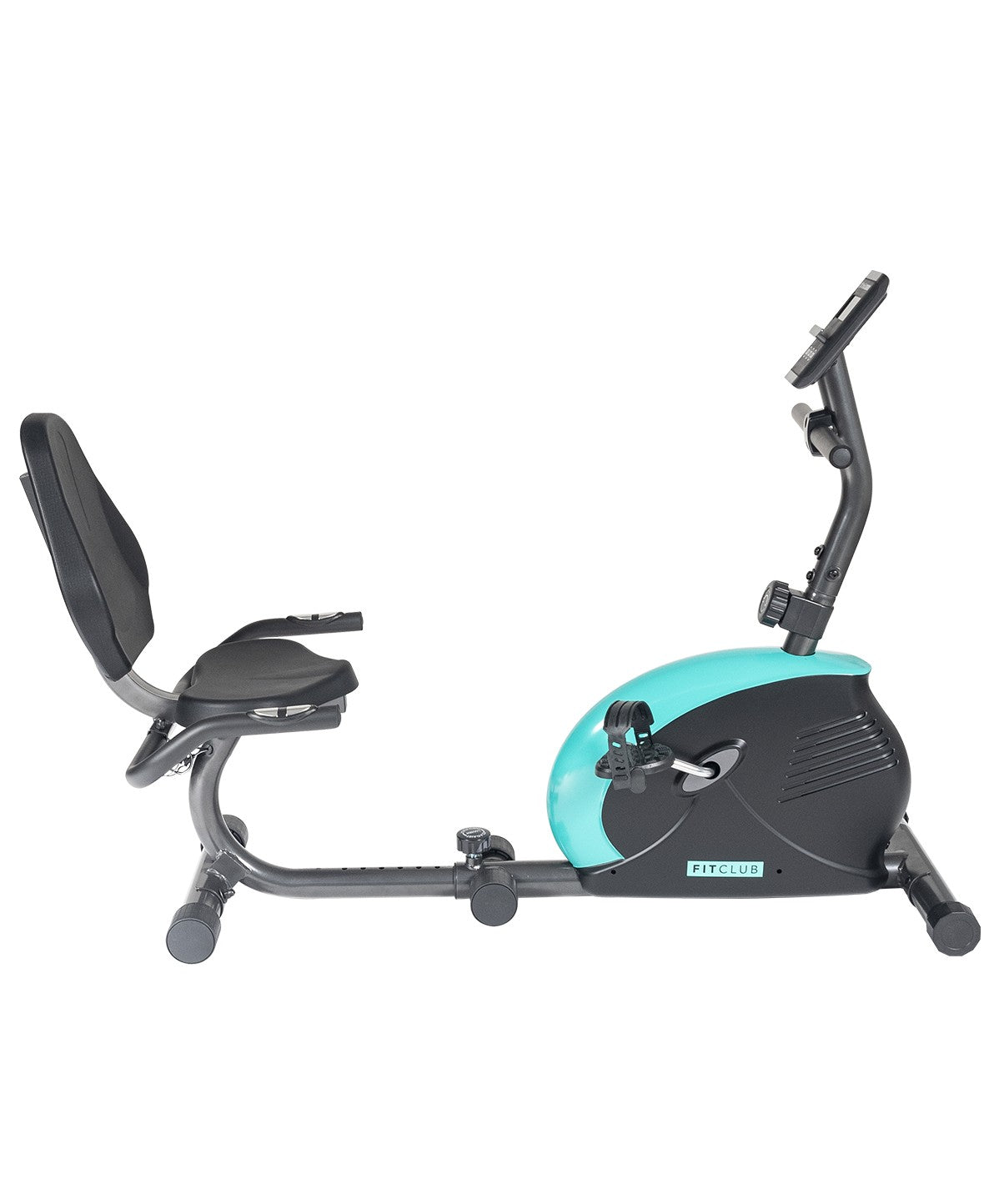 FitClub Recumbent Exercise Bike for Home Gym - Comfortable Indoor Cycling Bike with Adjustable Seat & LCD Display - Perfect for Seniors, Physical Therapy & Low-Impact Cardio Workouts