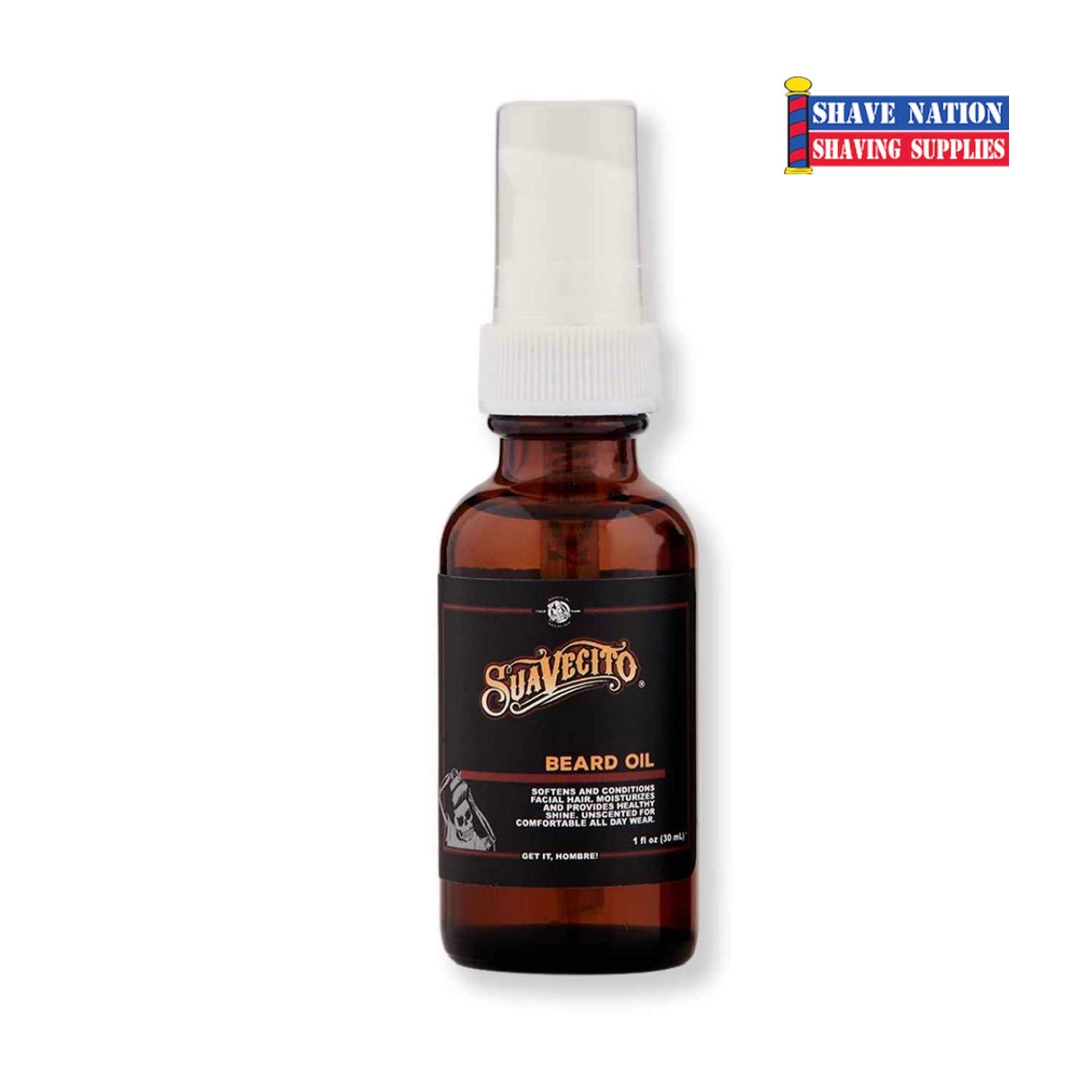 Suavecito Premium Beard Oil for Men - Natural Conditioning & Growth - Perfect for Daily Grooming & Styling