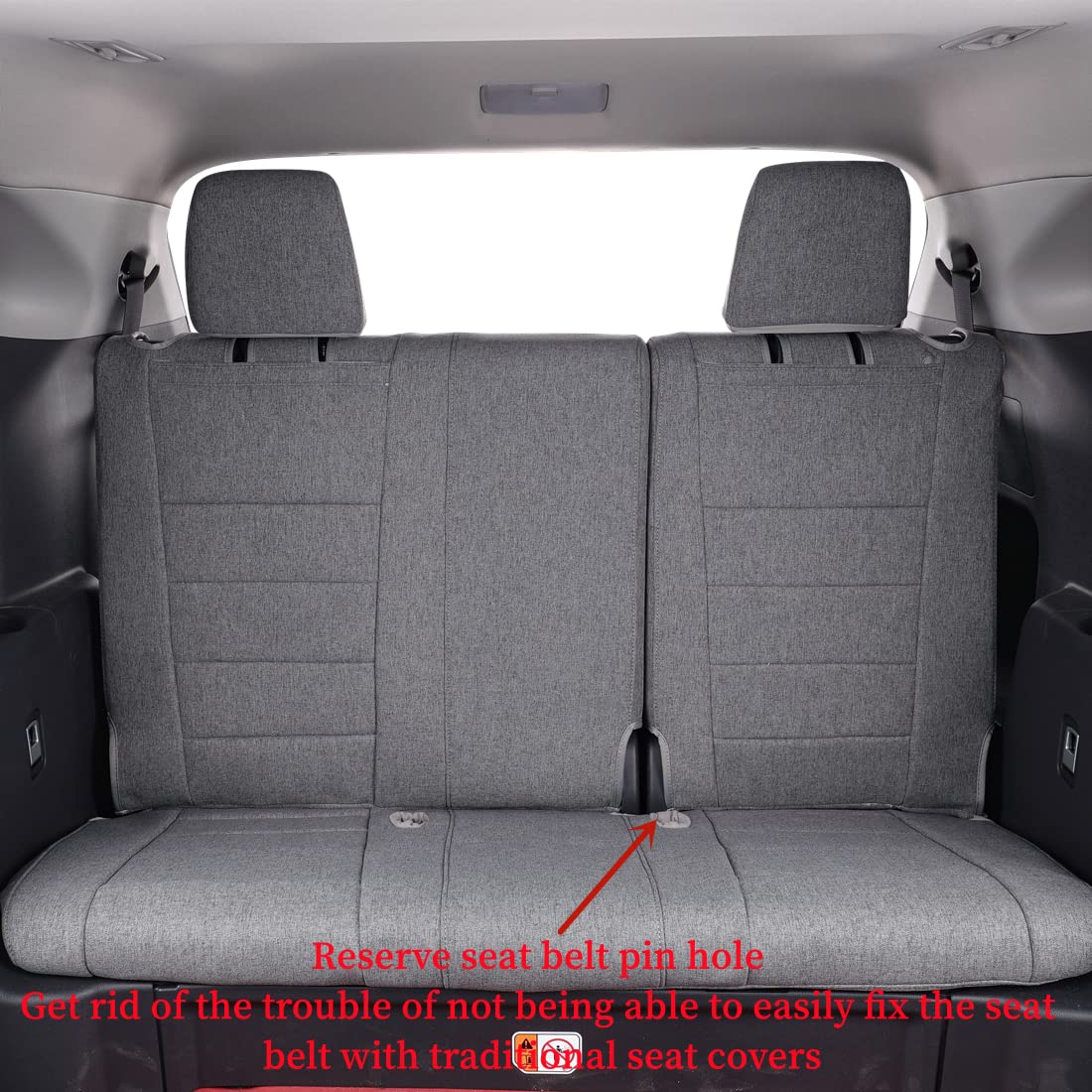 Premium Custom Fit 2020-2025 Toyota Highlander Seat Covers - Full Set with 2nd Row Captain's Chairs | Airbag Compatible, Durable Polyester Fabric | Gray Color | Perfect for Family Road Trips, Daily Commutes and Pet Protection