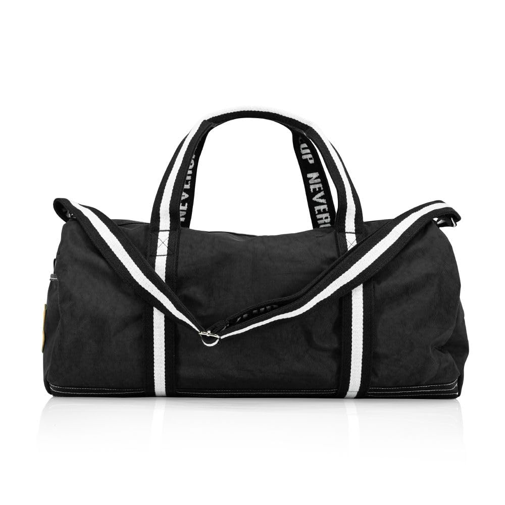 Fairtex BAG9 Retro Style Barrel Bag - Premium Thai Boxing Heavy Gym Bag for Muay Thai & MMA Training (Black) - Perfect for Gym, Martial Arts & Travel Use