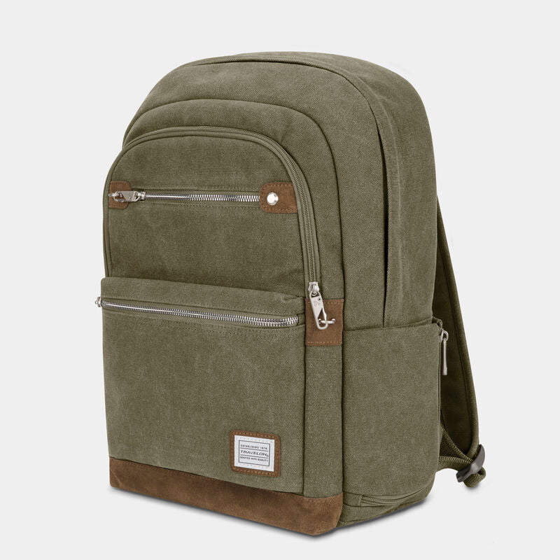 Travelon Anti-Theft Heritage Backpack - Secure & Stylish Travel Backpack for Women & Men | RFID Blocking, Cut-Resistant Straps | Perfect for Commuting, Hiking & International Travel