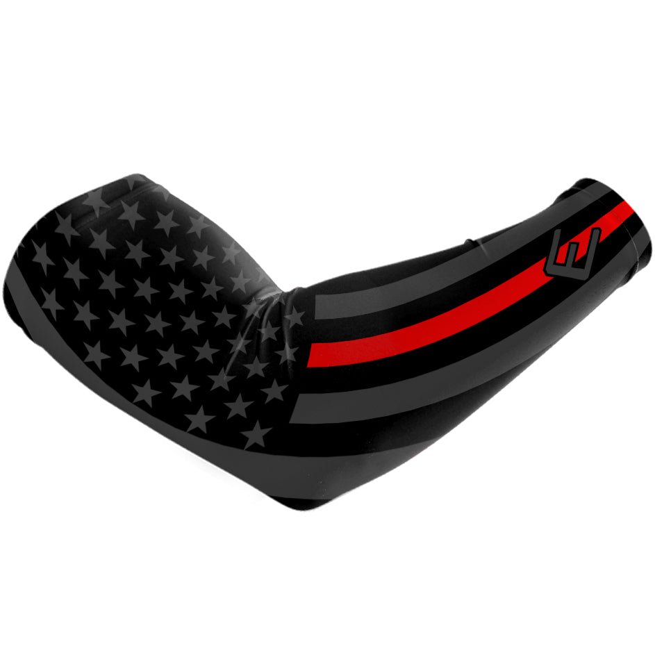 Thin Red Line Arm Sleeve - Tactical Compression Sleeve for Firefighters, EMS & First Responders - Perfect for Sports, Outdoor Activities & Work Protection