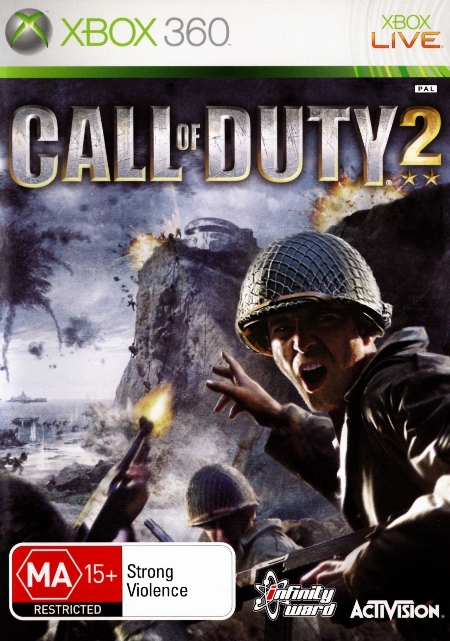 Call of Duty 2 - Xbox 360 Game (PAL Version) | First-Person Shooter Action Game for Intense Combat & Multiplayer Battles | Perfect for Gaming Nights & Competitive Play
