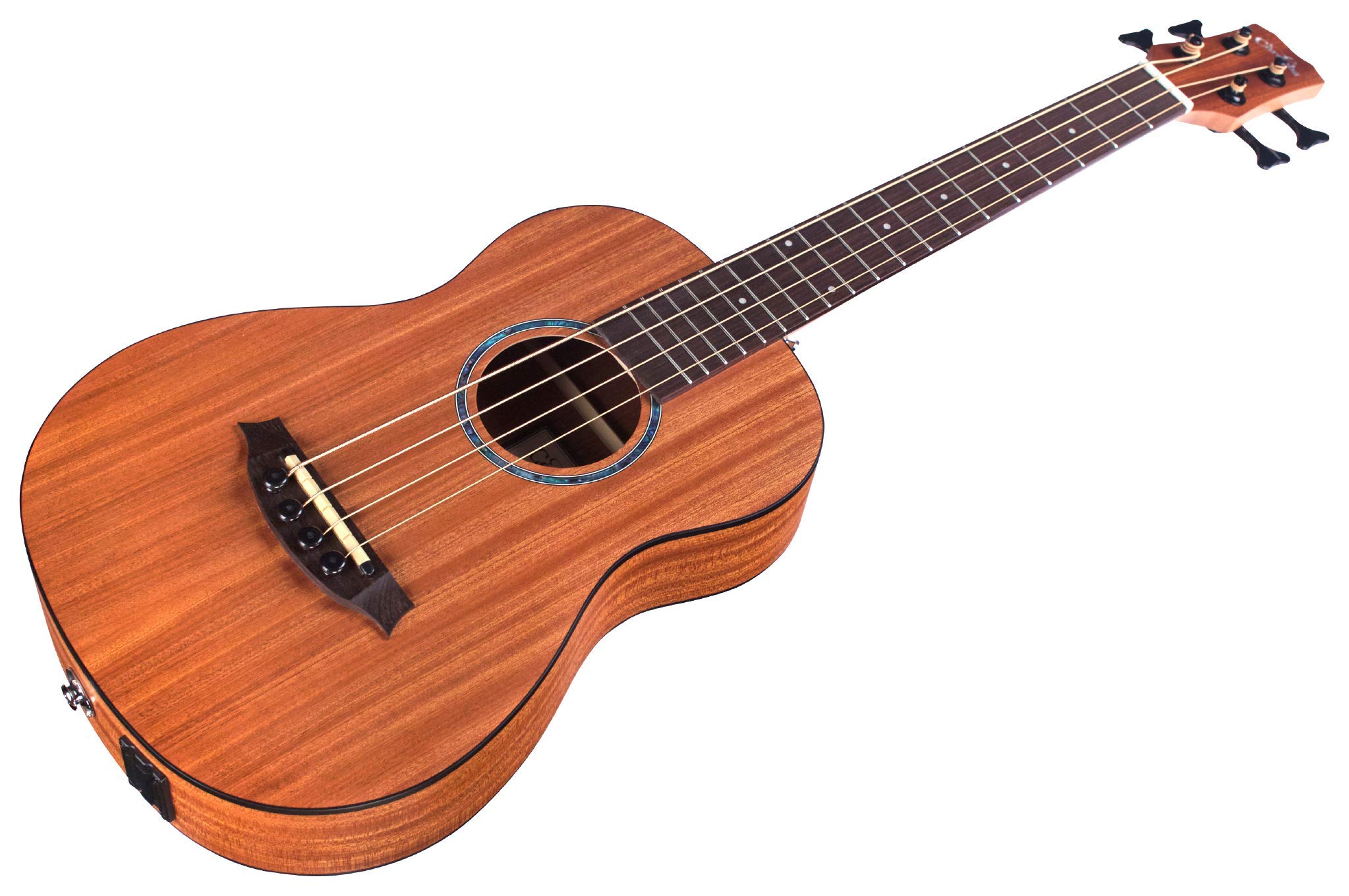 Cordoba Mini II Bass MH-E Mahogany Small Body Acoustic-Electric Bass Guitar - Perfect for Travel, Practice & Live Performances