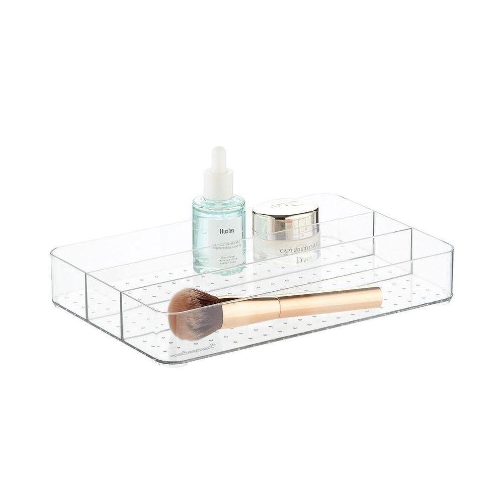 Madesmart Stackable Clear Plastic Organizer Tray for Kitchen, Bathroom, Office Storage - Perfect for Drawer, Cabinet, and Countertop Organization