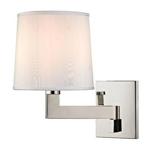 Hudson Valley Lighting Fairport One Light Wall Sconce - Polished Nickel Finish - Elegant Wall Light for Bedroom, Hallway & Living Room Decor