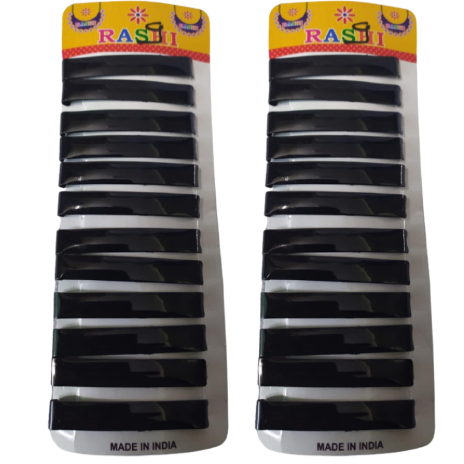 24 Pack Medium Hair Clips for Women & Girls - Black Beauty Hair Accessories for Styling, Braids, Ponytails & Everyday Use