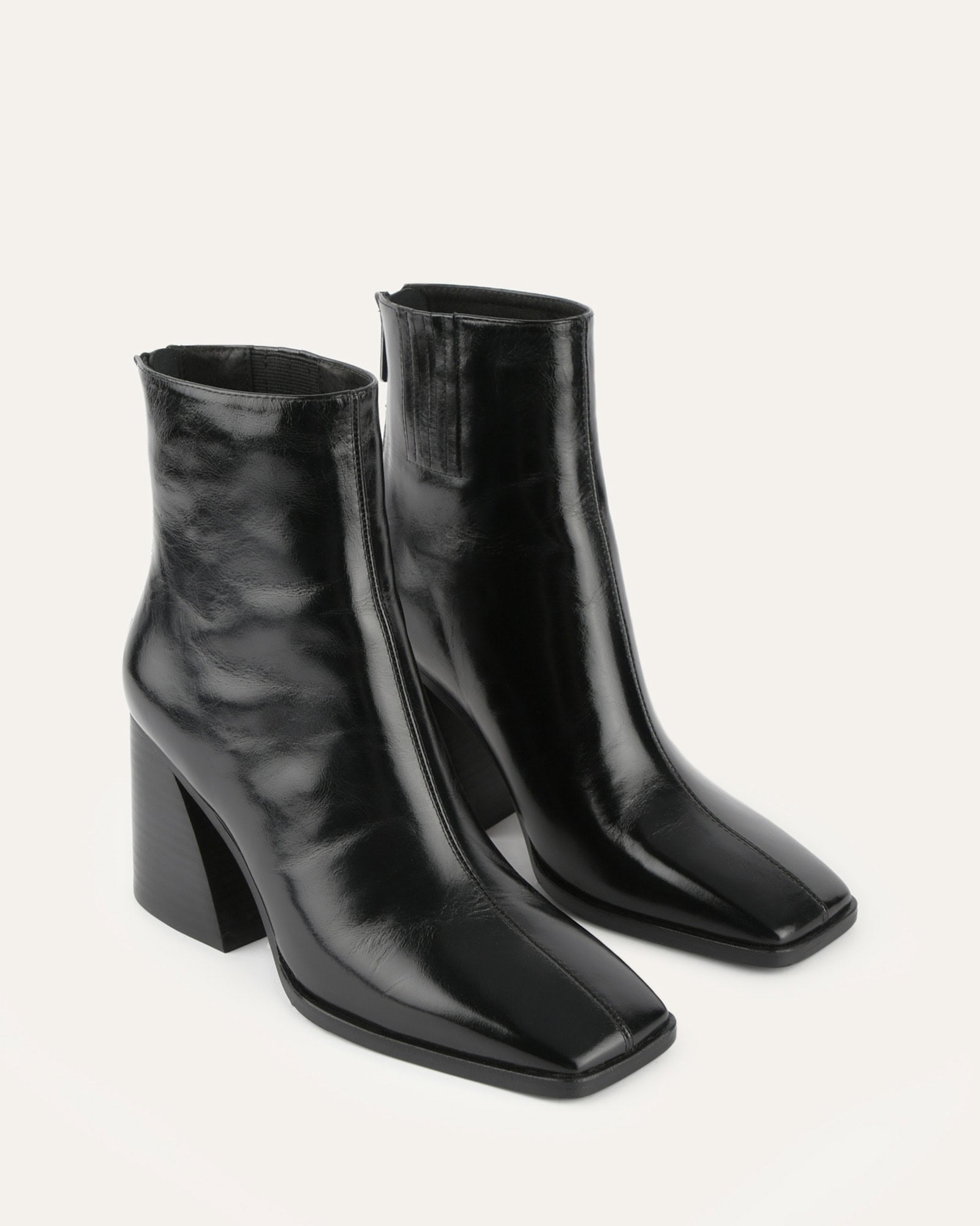 Hattie Black Leather High Ankle Boots for Women - Stylish & Comfortable Footwear for Office, Party & Everyday Wear