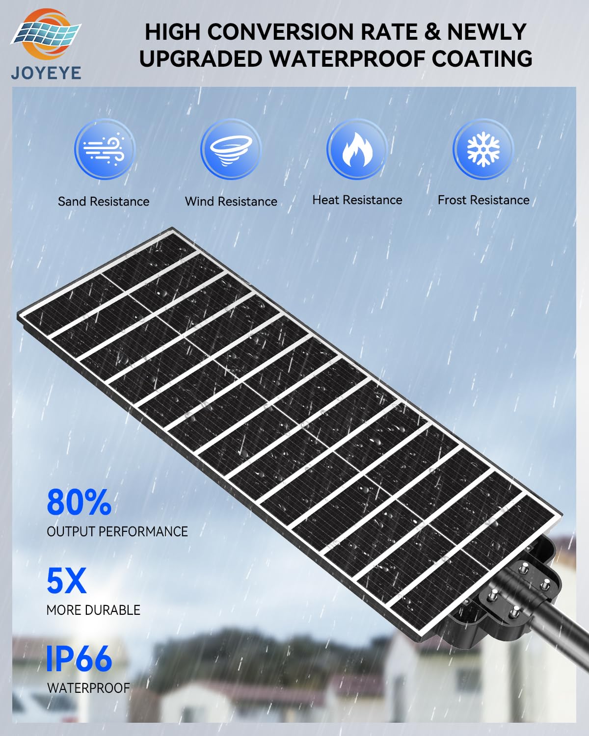 9000W Solar Street Lights Outdoor - Commercial Solar Parking Lot Lights with Motion Sensor & Remote Control, IP66 Waterproof, Wide Angle Dusk to Dawn Lighting (2 Pack) - Perfect for Driveways, Pathways, Yards, and Large Outdoor Areas