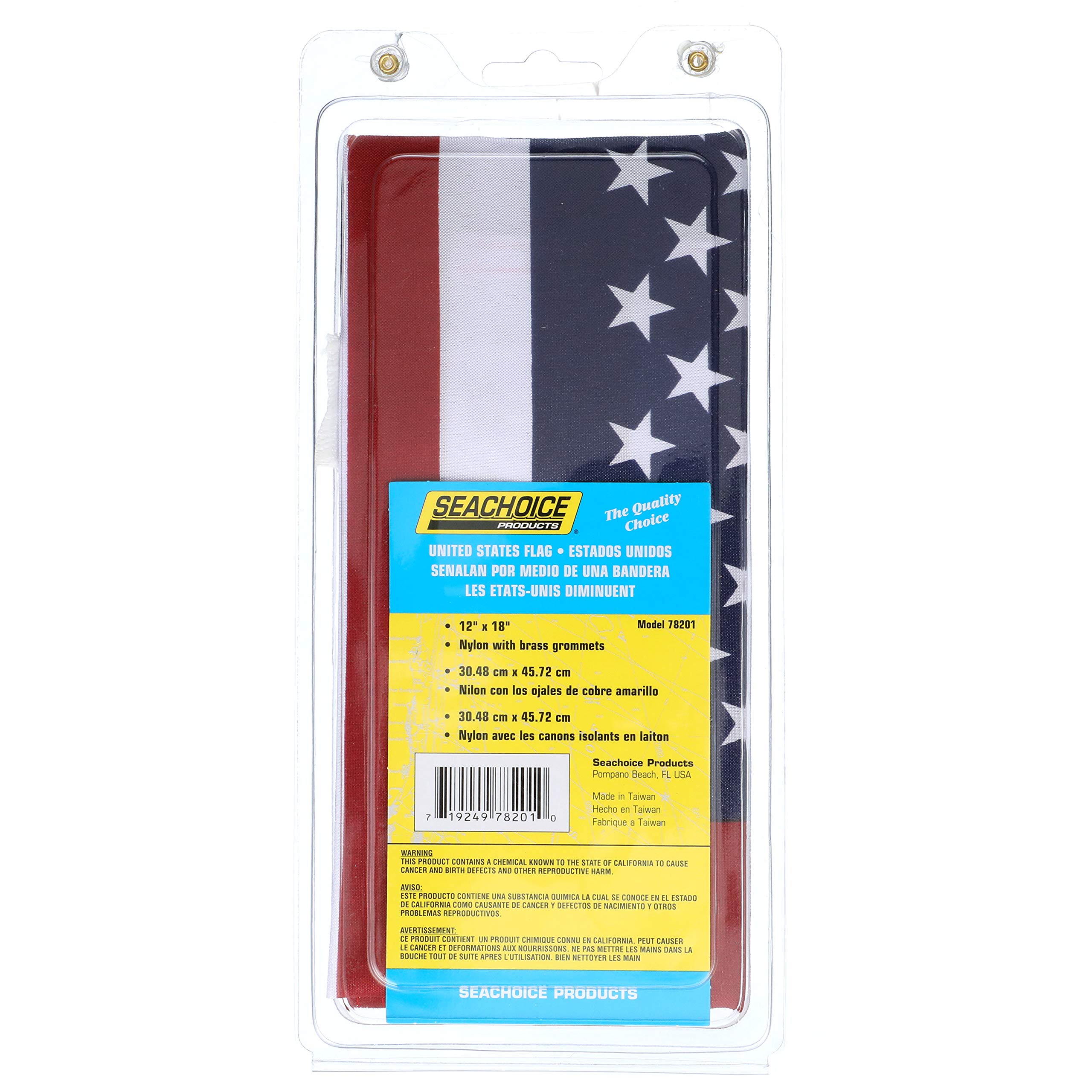 Seachoice USA Flag 12x18 Inch - Print-Dyed Marine Grade Nylon American Flag for Boats, RVs & Outdoor Decor | Weather-Resistant & Durable