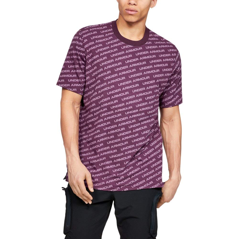 Under Armour UA Unstoppable Wordmark LG Kinetic Purple - Performance T-Shirt for Men | Moisture-Wicking & Breathable Workout Shirt | Gym, Running & Athletic Training Apparel