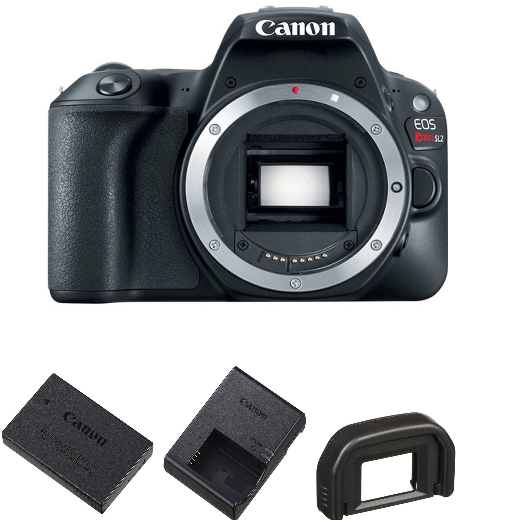 Canon EOS Rebel SL2/250D/SL3 DSLR Camera Body Only - 24.1MP APS-C Sensor, DIGIC 7 Processor, 4K Video, Wi-Fi & Bluetooth (Black) - Perfect for Travel Photography, Vlogging & Beginner Photographers