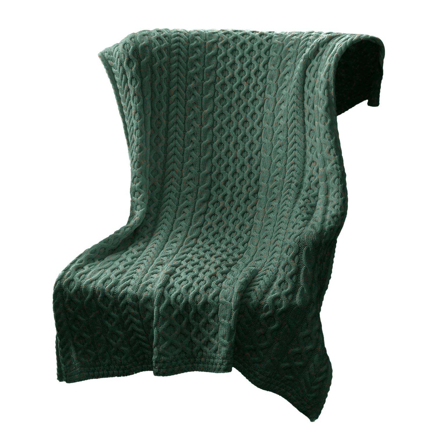 SAOL 100% Merino Wool Heavy Cable Knit Blanket - 42