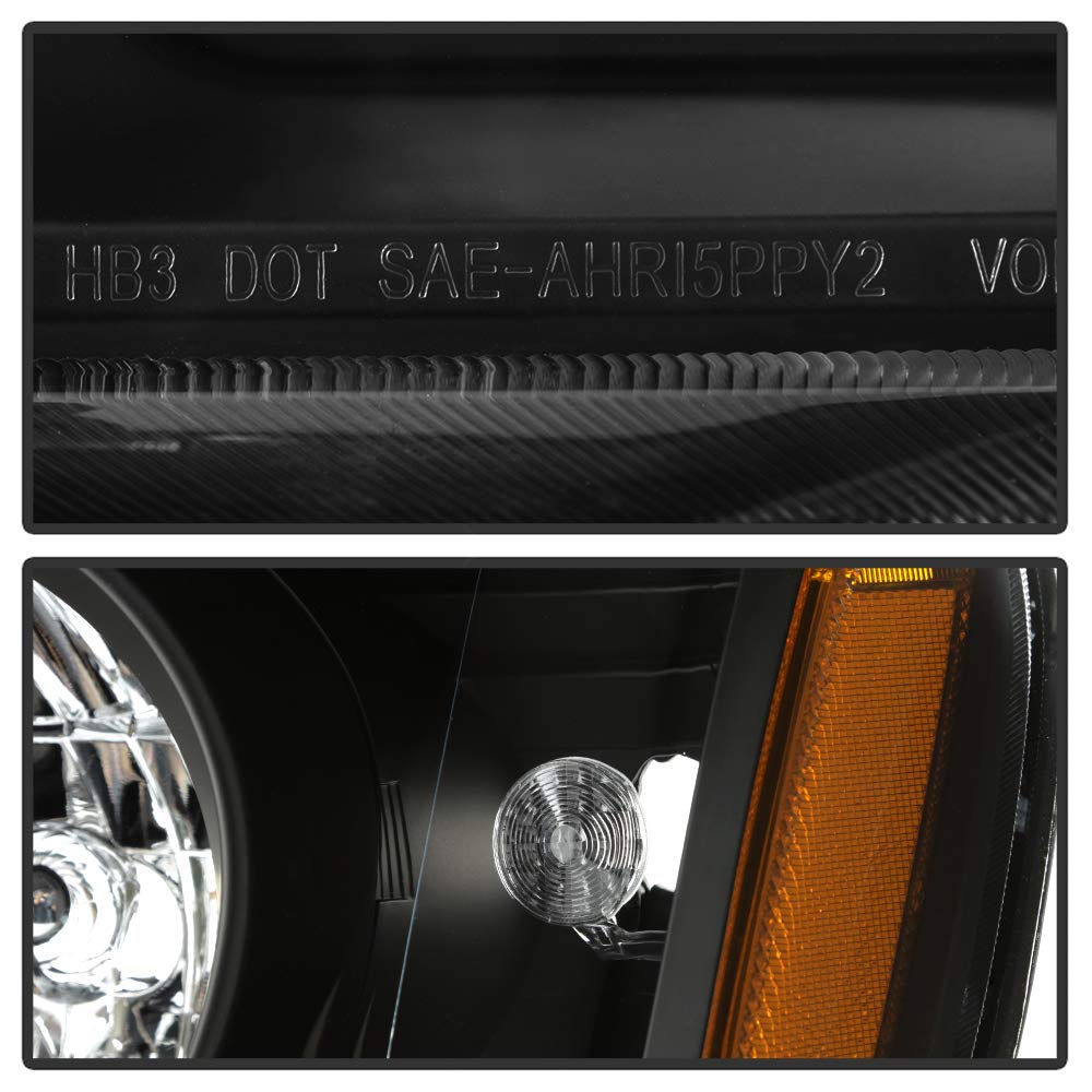 ACANII Replacement Headlights for 2009-2011 Honda Pilot - Black Aftermarket Headlamps Pair (Driver & Passenger Side) | Perfect for Night Driving & Vehicle Restoration Projects