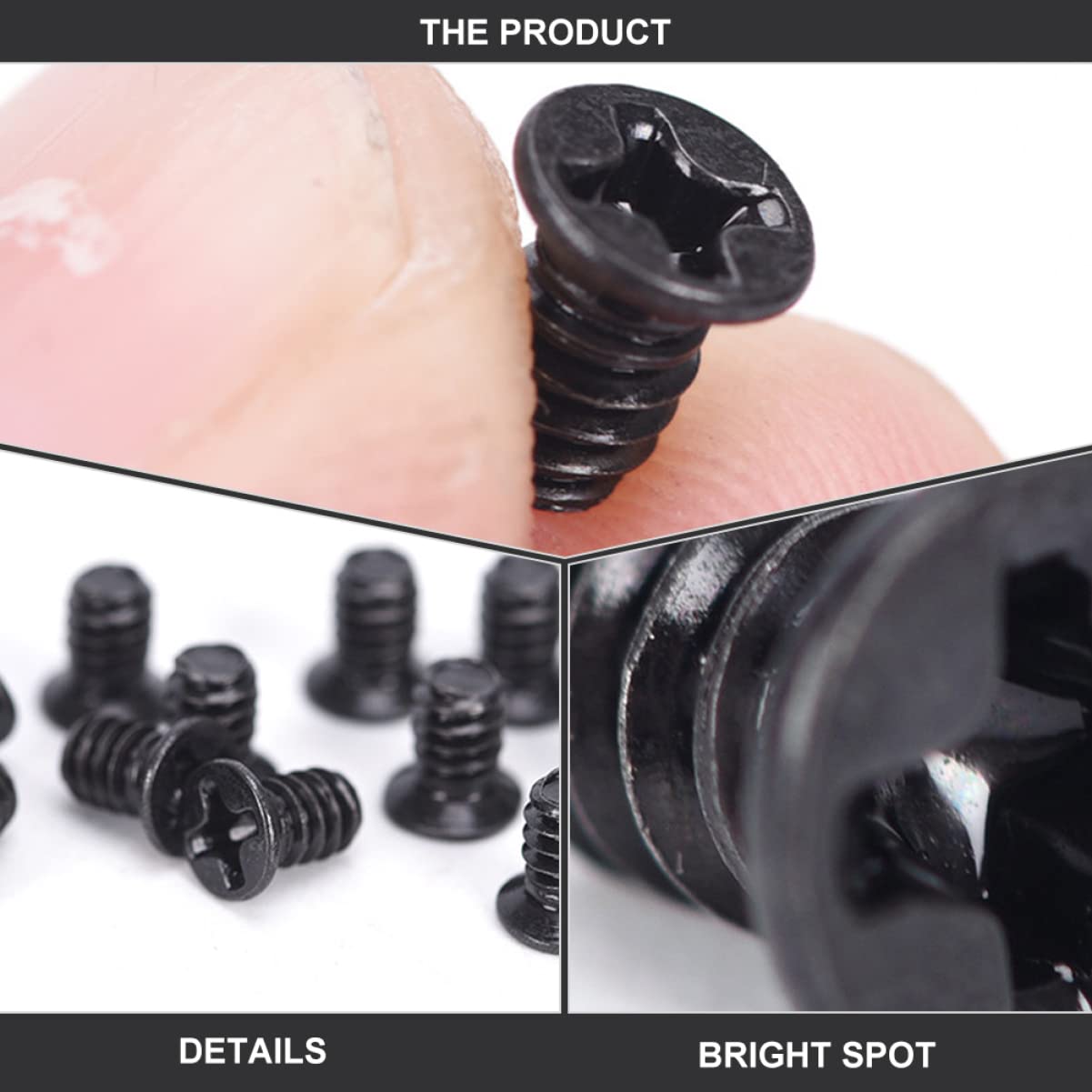 Mobestech 200 PCS HDD Screws Kit - Computer Case Hard Drive Screws, Metal PC Screws for HDD & SSD Installation - Perfect for PC Building, Laptop Repair, and Computer Hardware Upgrades