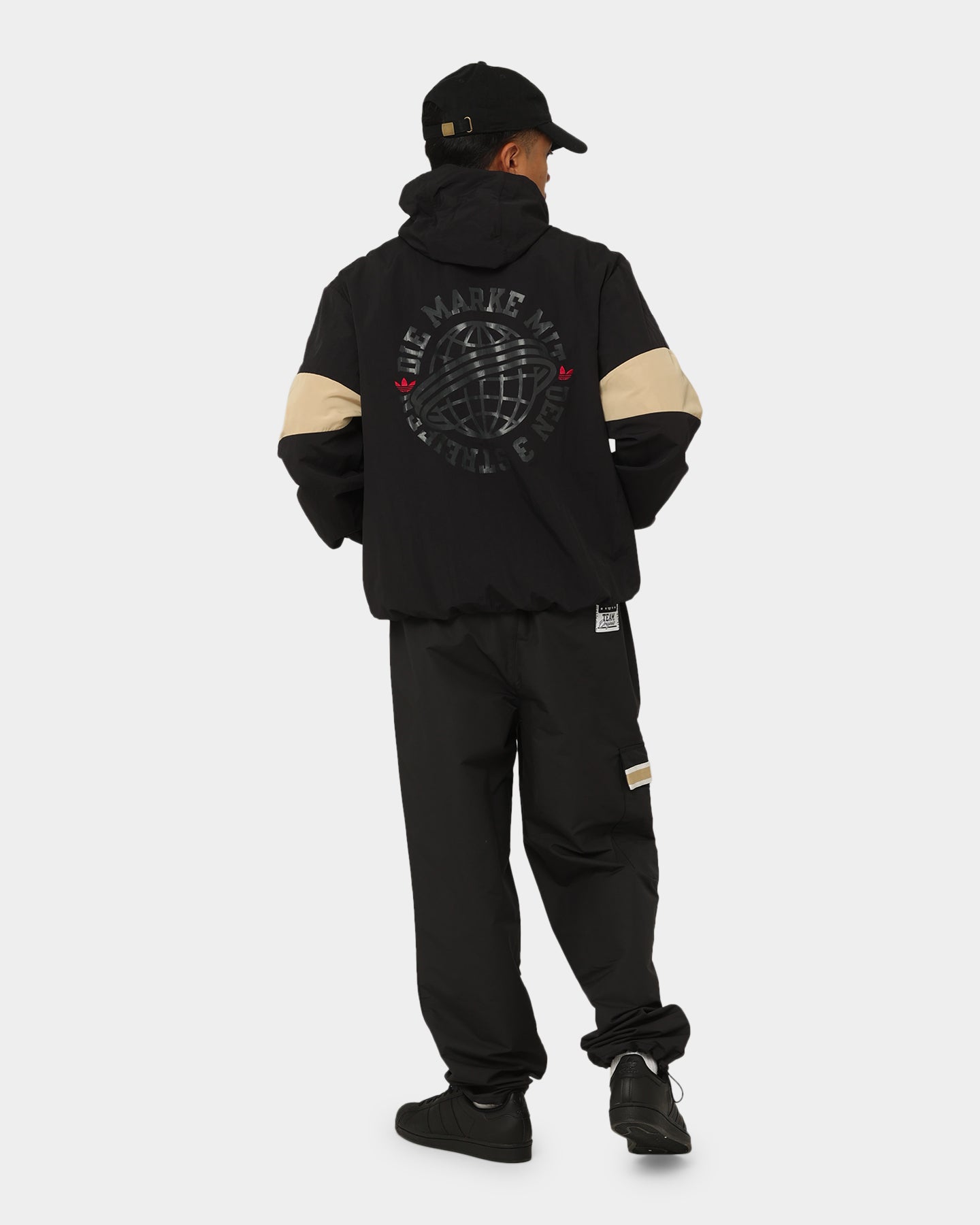 Adidas Men's MC Windbreaker Jacket - Lightweight Water-Resistant Black Running Jacket for Outdoor Sports & Casual Wear
