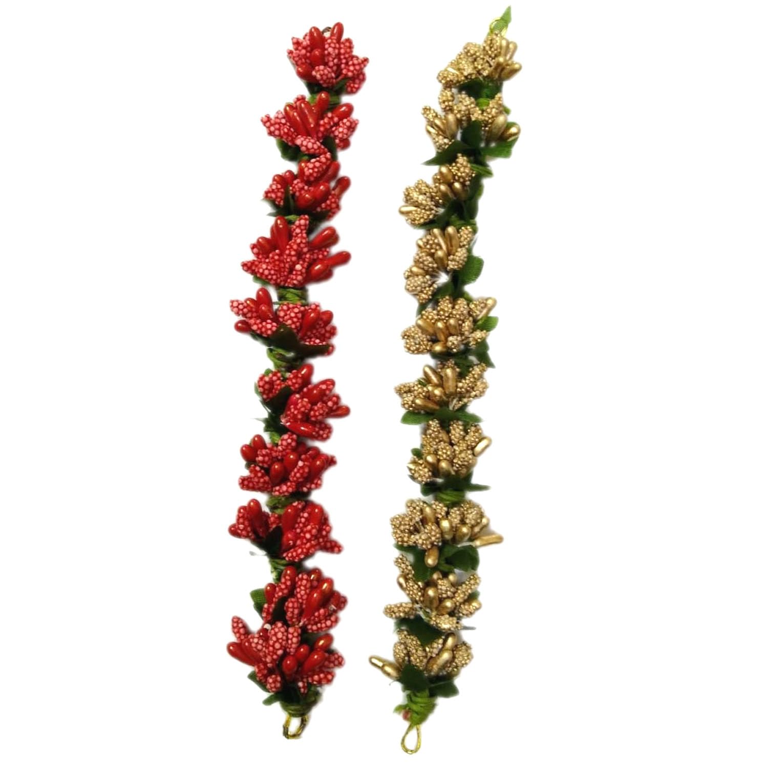 Maahal Fancy Hair Artificial Flower Juda Gajra Hair Accessories for Women & Girls - Pack of 2 | Bridal Hair Jewelry, Party Hair Decor, Indian Wedding Accessories