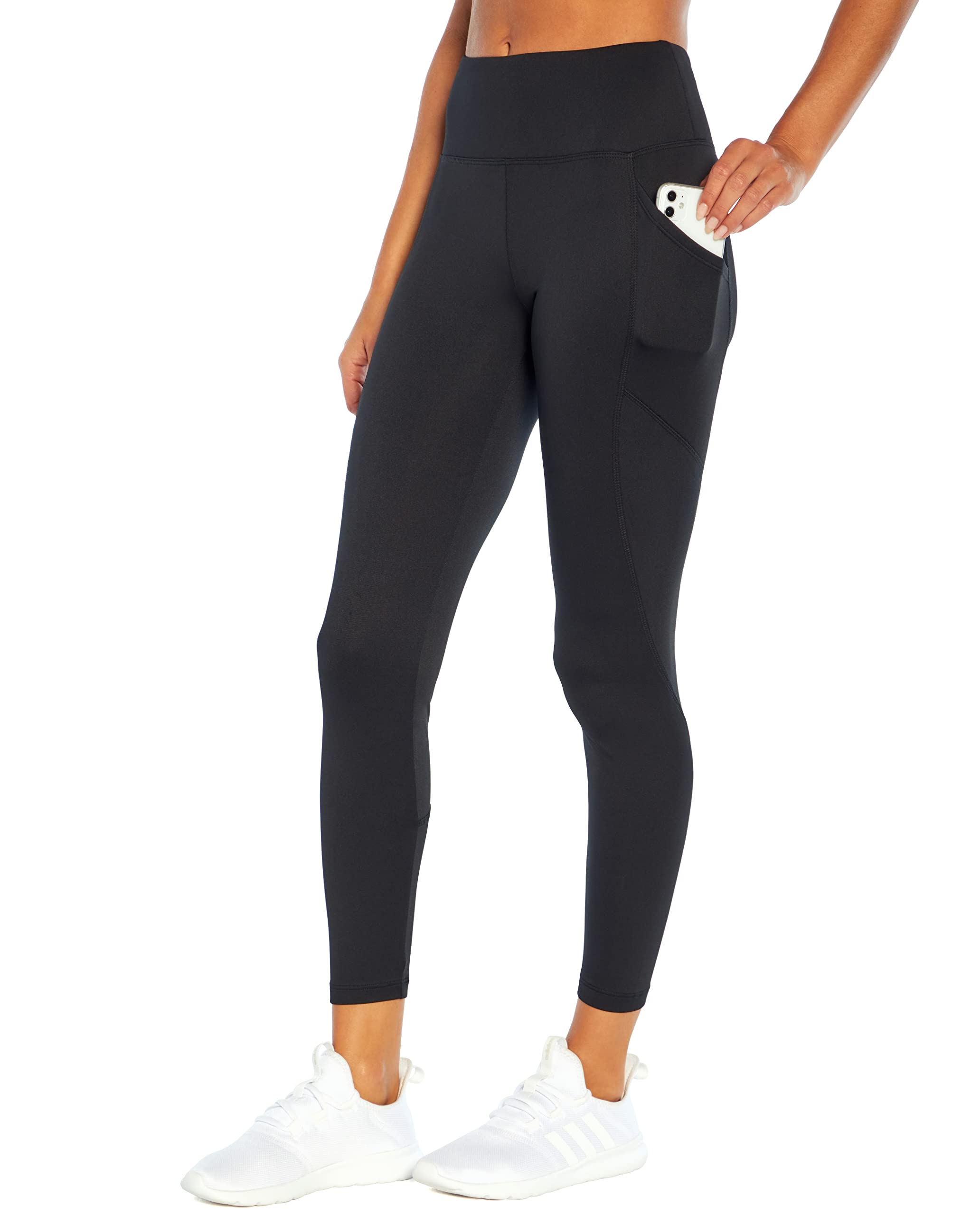 Bally Total Fitness Women's High Waist Workout Leggings with Pockets - Yoga, Running, Gym & Lounge Wear - Moisture Wicking & Stretchy Activewear