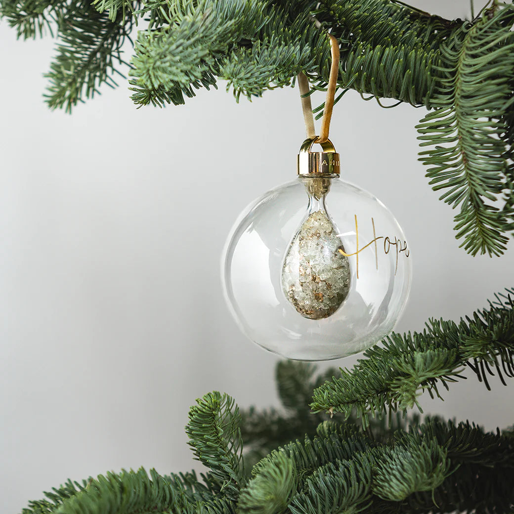 Holiday Hope Ornament - Elegant Crystal & Gold Christmas Tree Decoration for Festive Home Decor & Gift Giving